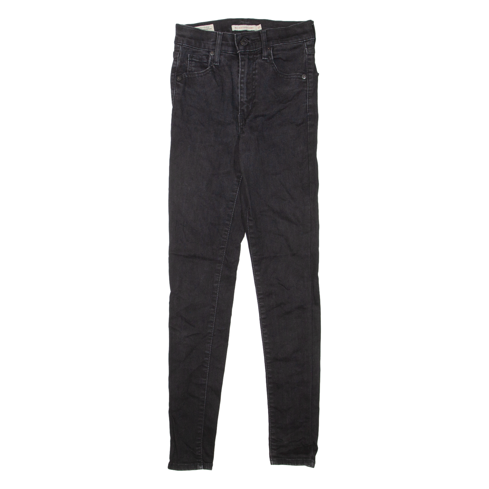 Buy LEVI'S Mile High BIG E Womens Jeans Black Slim Skinny Denim W23 L28 Refurbished - $36.39 LEVI'S Mile High BIG E Womens Jeans Black Slim Skinny Denim W23 L28 Refurbished - N/A refurbished available on Cerqular