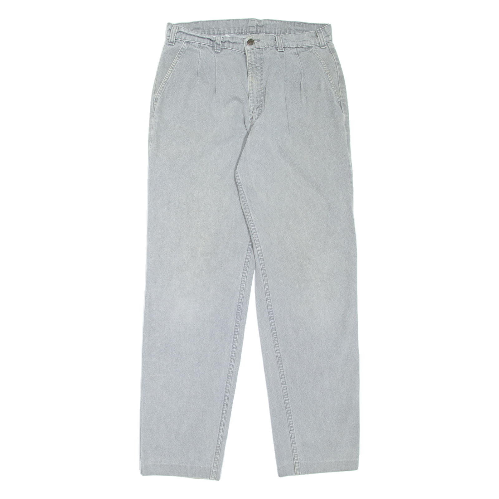 LEVI'S Pleated Mens Jeans Grey Regular Tapered W30 L31 Refurbished - N/A refurbished available on Cerqular