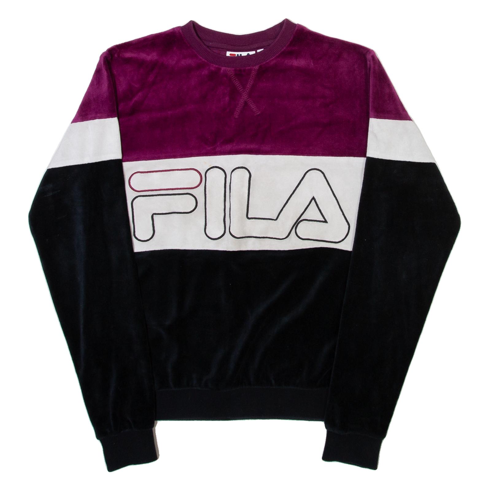 FILA Womens Sweatshirt Black Crew Neck XS Refurbished - N/A refurbished available on Cerqular