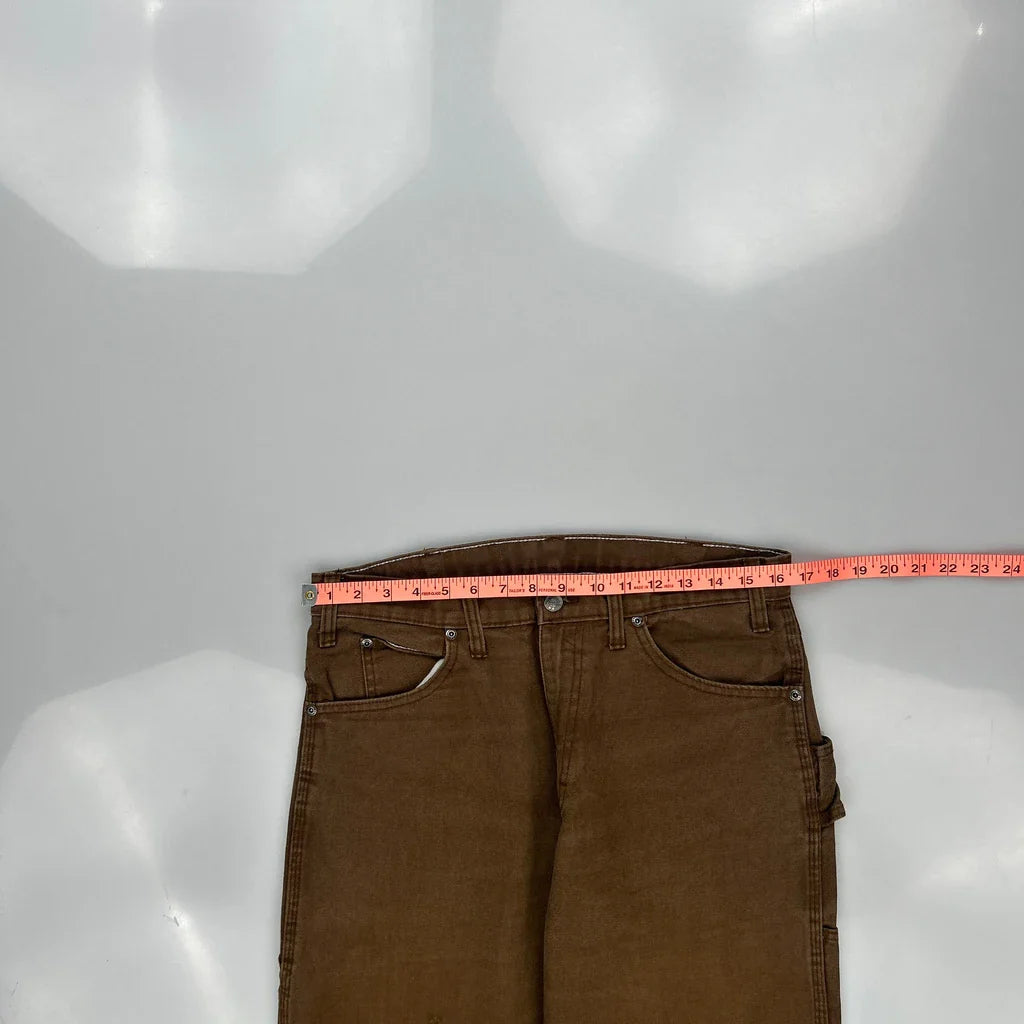 Dickies Carpenter Trousers - 32W 32L Brown Cotton Refurbished - Thrifted (note: this is a term often used to describe second- refurbished available on Cerqular