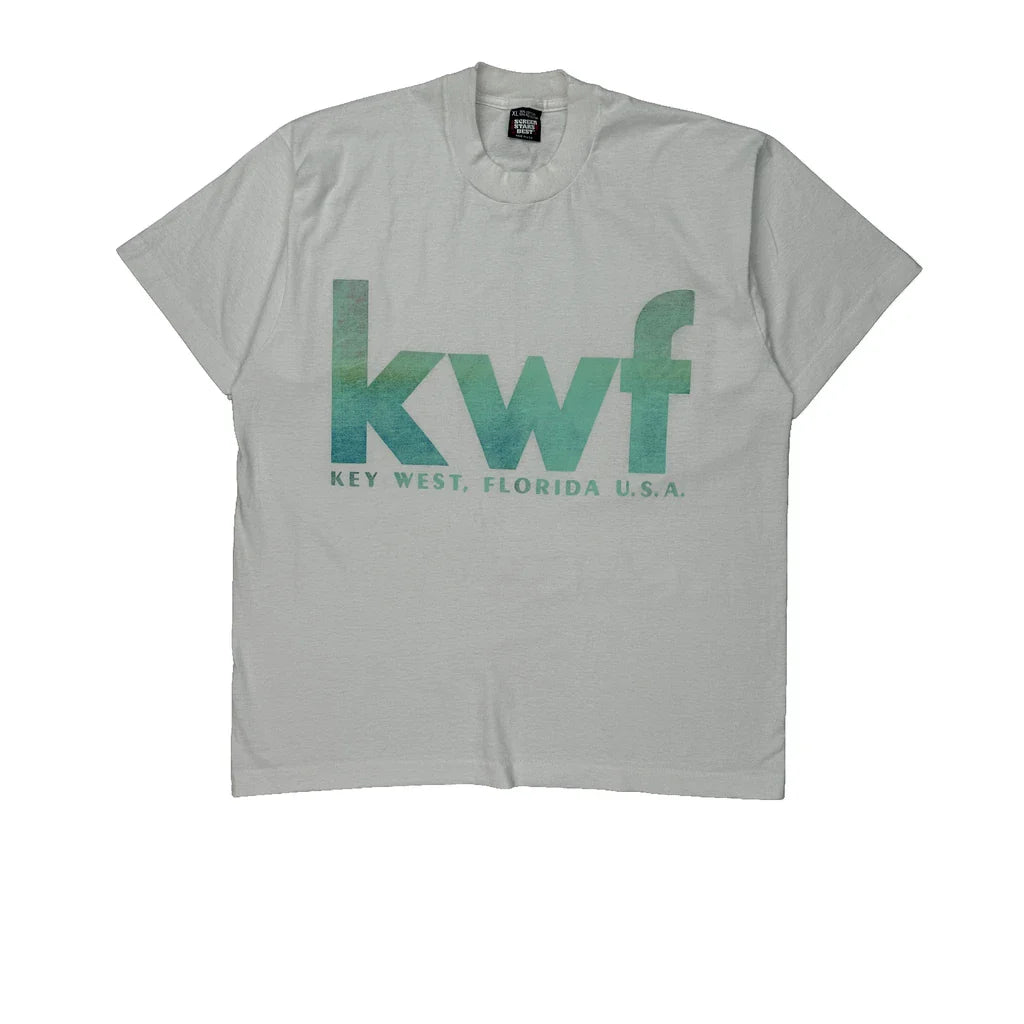 Key West, Florida U.S.A. Screen Stars Graphic T-Shirt - XL White Cotton Blend Refurbished - Thrifted (note: this is a term often used to describe second- refurbished available on Cerqular