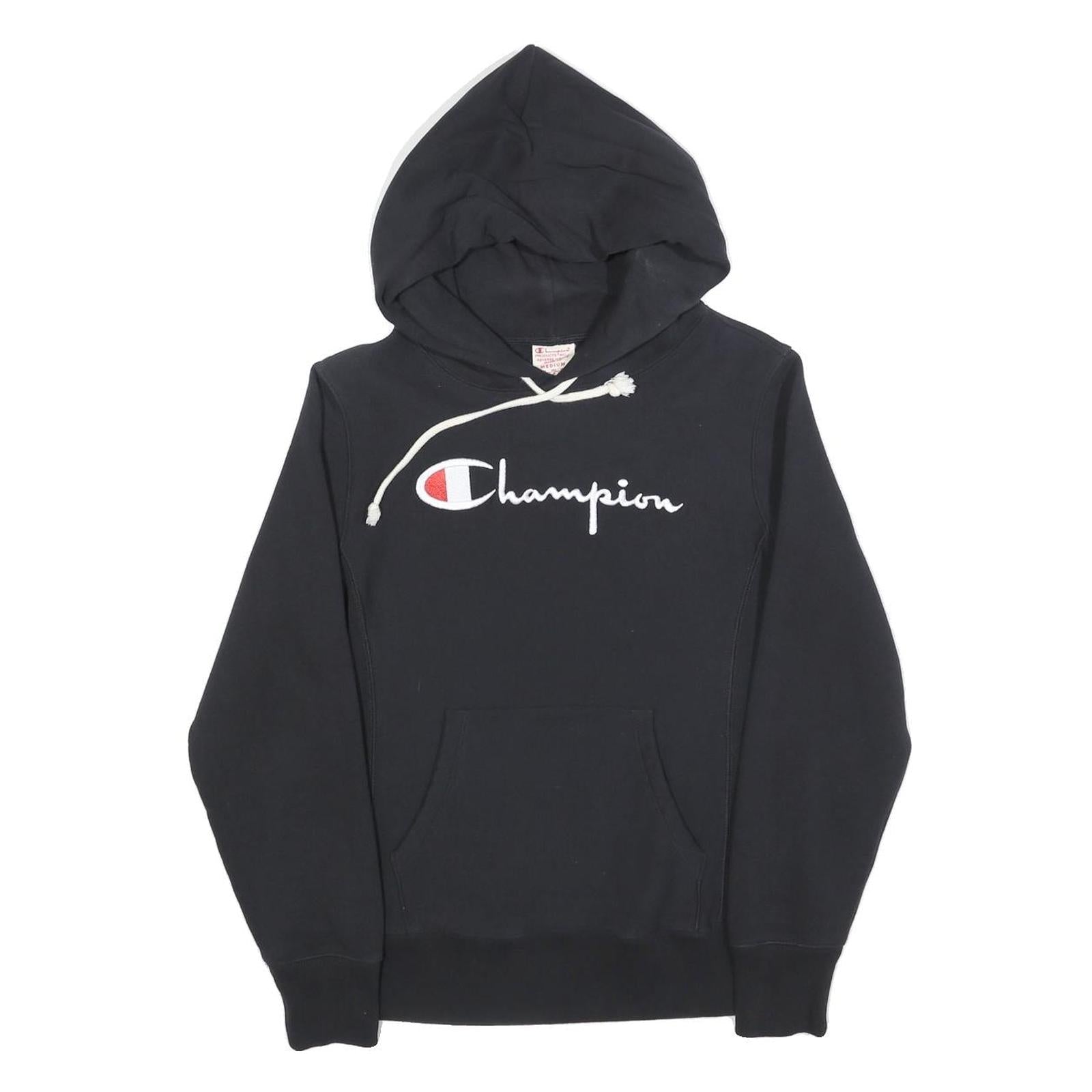 CHAMPION REVERSE WEAVE Womens Black Hoodie M Classic Pullover Cotton Blend Refurbished - N/A refurbished available on Cerqular