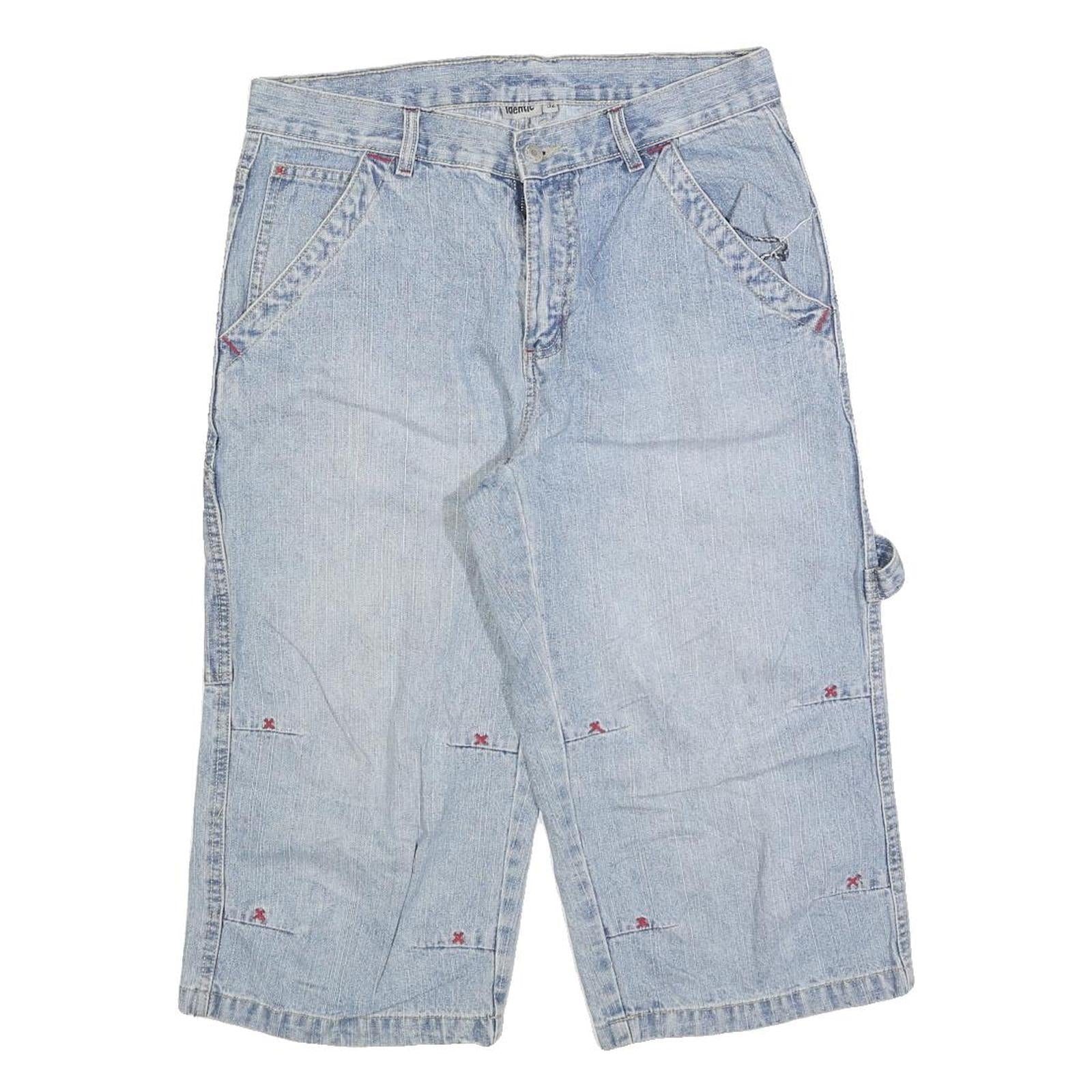 IDENTIC Mens Shorts Blue Casual M W32 Cotton Blend Relaxed Fit Pockets Refurbished - N/A refurbished available on Cerqular