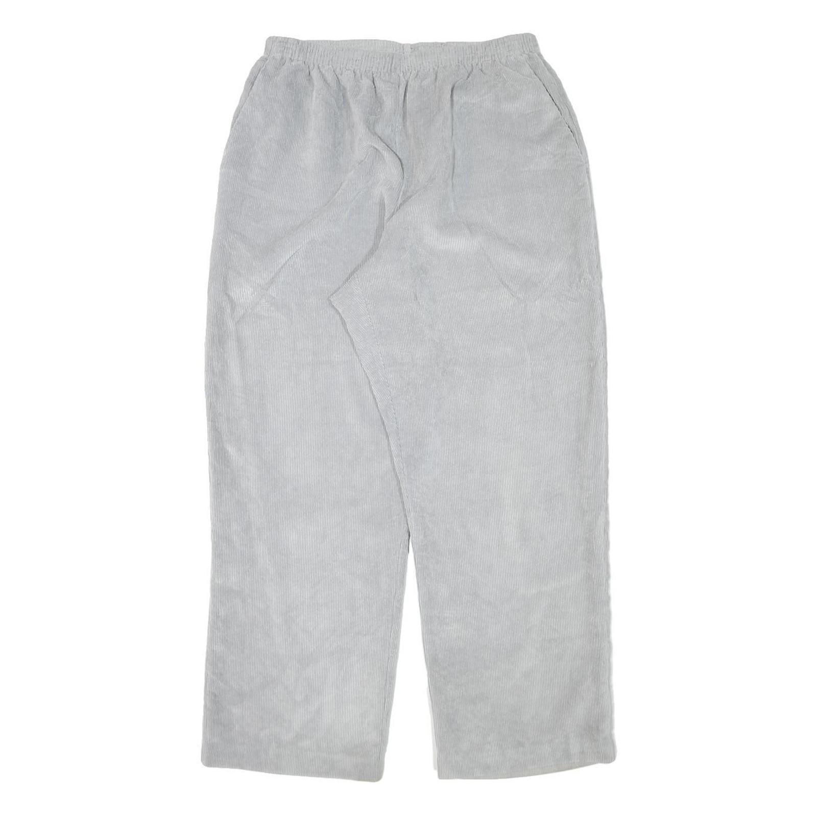 ALFRED DUNNER Womens Cotton Blend Relaxed Light Grey Straight Leg Trousers W28 Refurbished - N/A refurbished available on Cerqular
