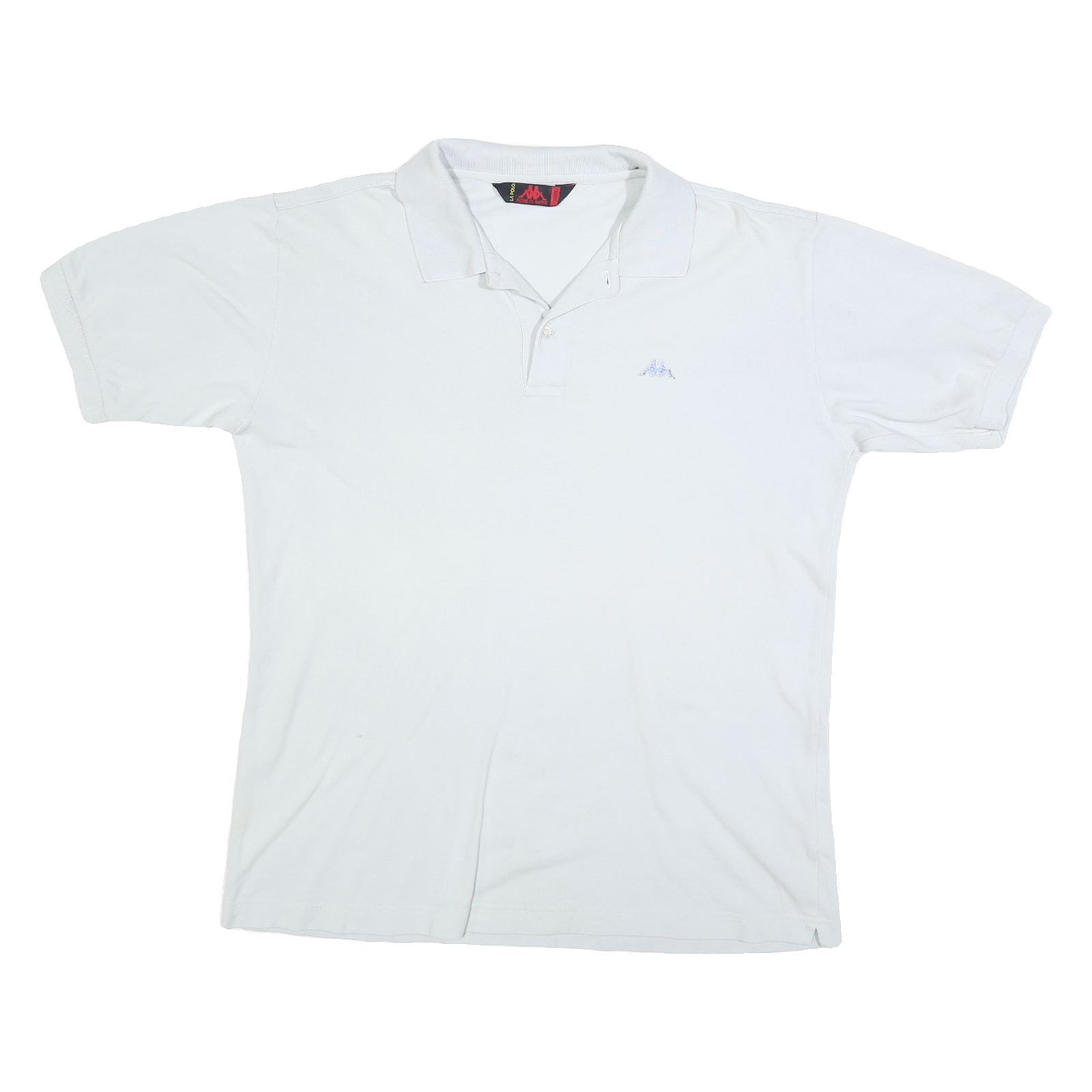 KAPPA Mens White Polo Shirt Short Sleeve Plain L Cotton Blend Casual Sportswear Refurbished - N/A refurbished available on Cerqular