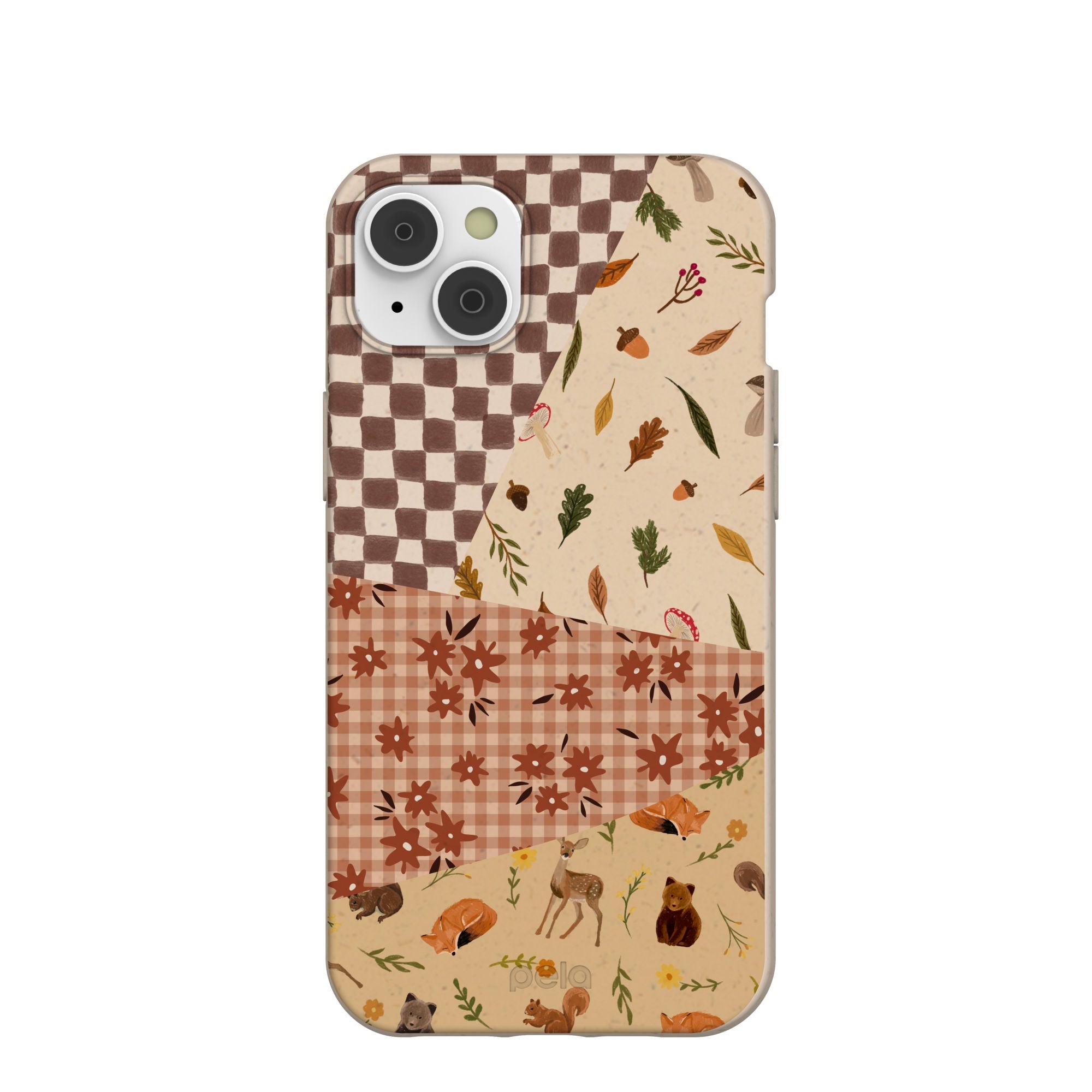 Seashell Autumn Quilt iPhone 14 Plus Case Refurbished - Pela Case refurbished available on Cerqular