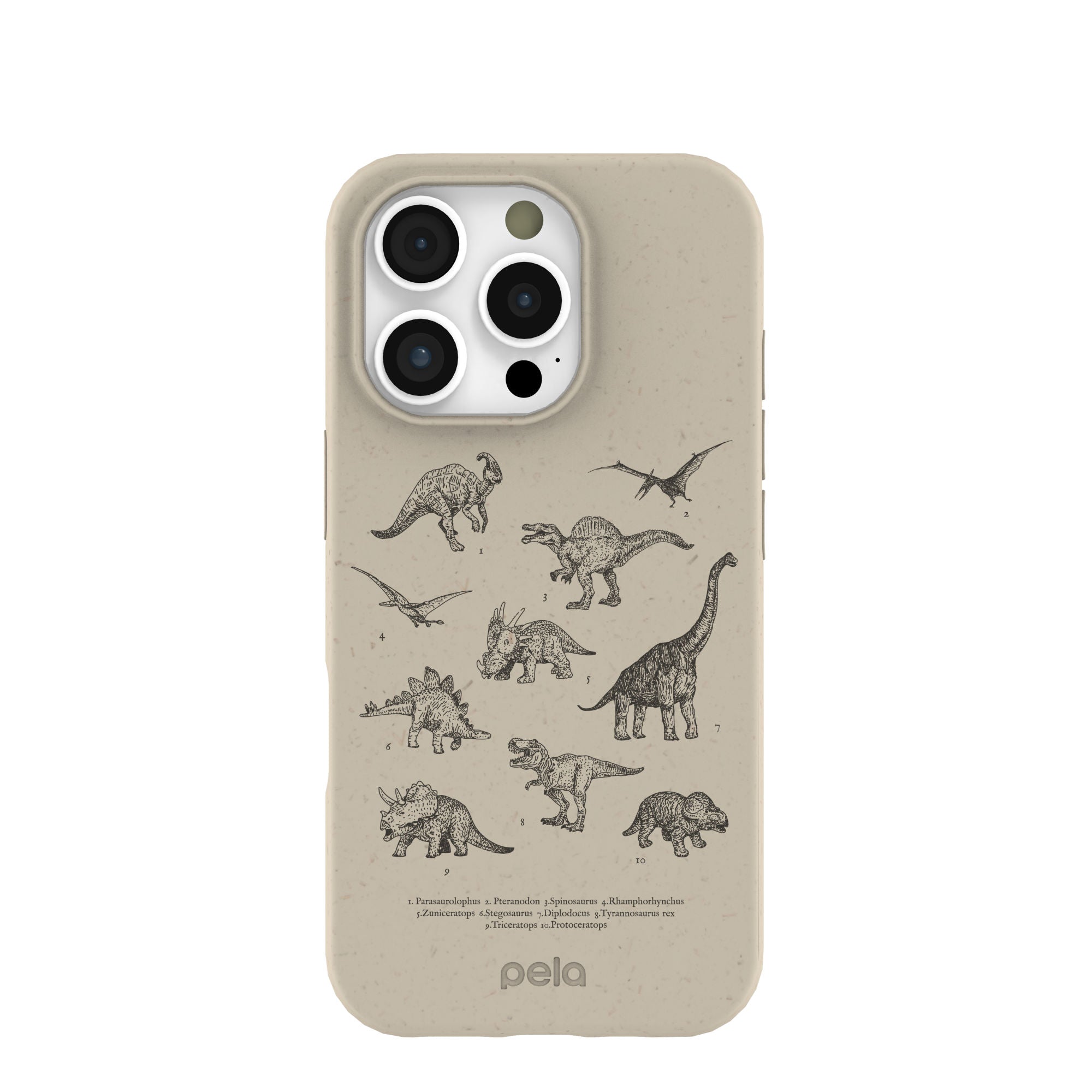 London Fog Dinosaurology iPhone 16 Pro Case Refurbished - Pela Case refurbished available on Cerqular