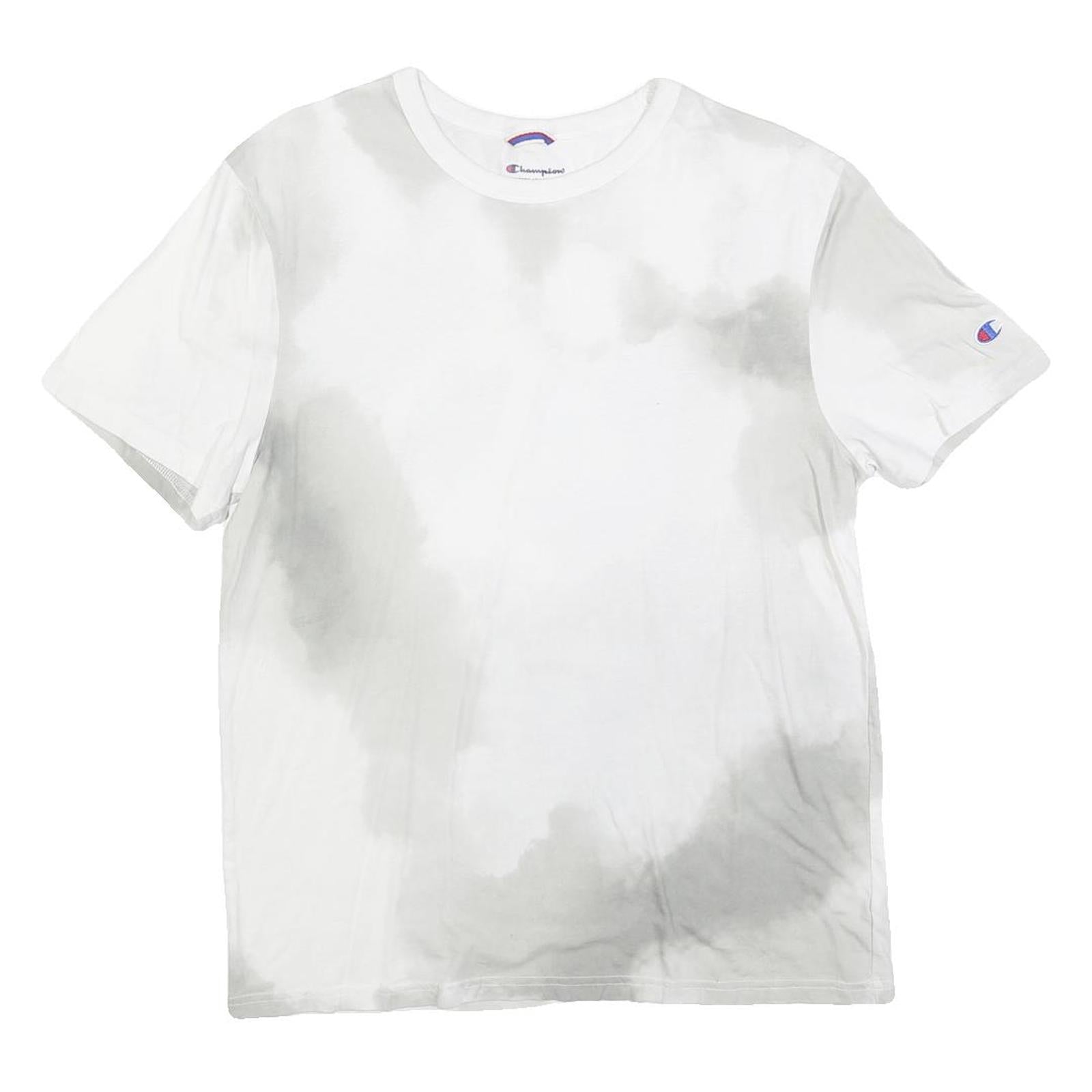 CHAMPION Mens White & Grey Tie Dye T-Shirt M Short Sleeve Crew Neck Cotton Blend Refurbished - N/A refurbished available on Cerqular