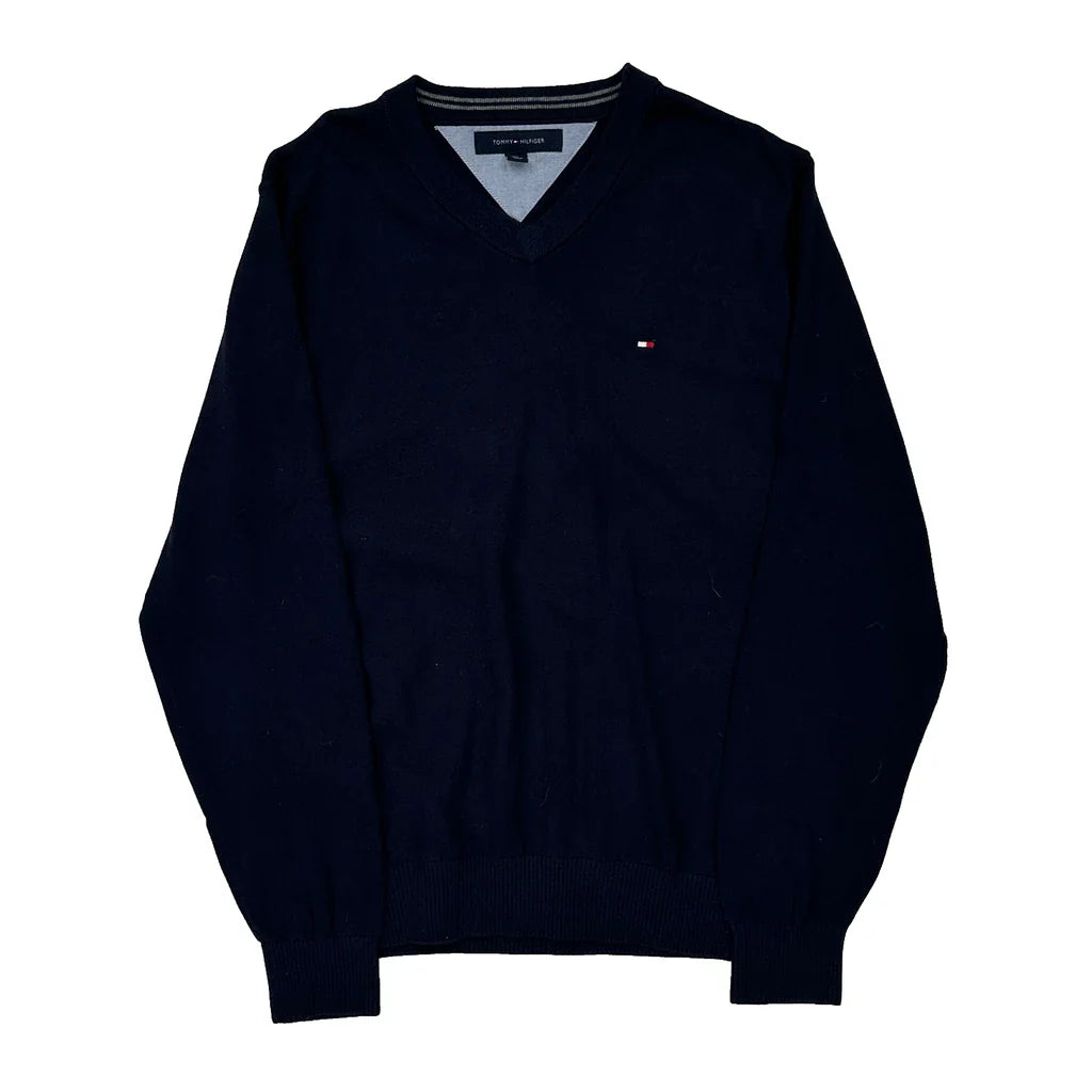 Buy Tommy Hilfiger Jumper - Medium Navy Cotton Refurbished - $37.51 Tommy Hilfiger Jumper - Medium Navy Cotton Refurbished - Thrifted (note: this is a term often used to describe second- refurbished available on Cerqular