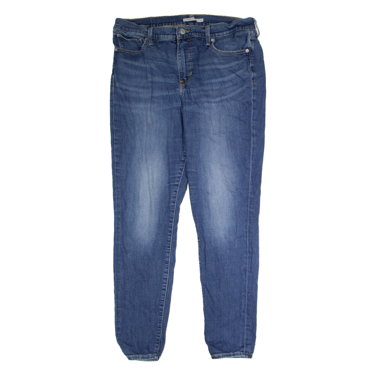 LEVI'S Womens Jeans Blue Regular Straight Stone Wash W32 L30 Refurbished - N/A refurbished available on Cerqular