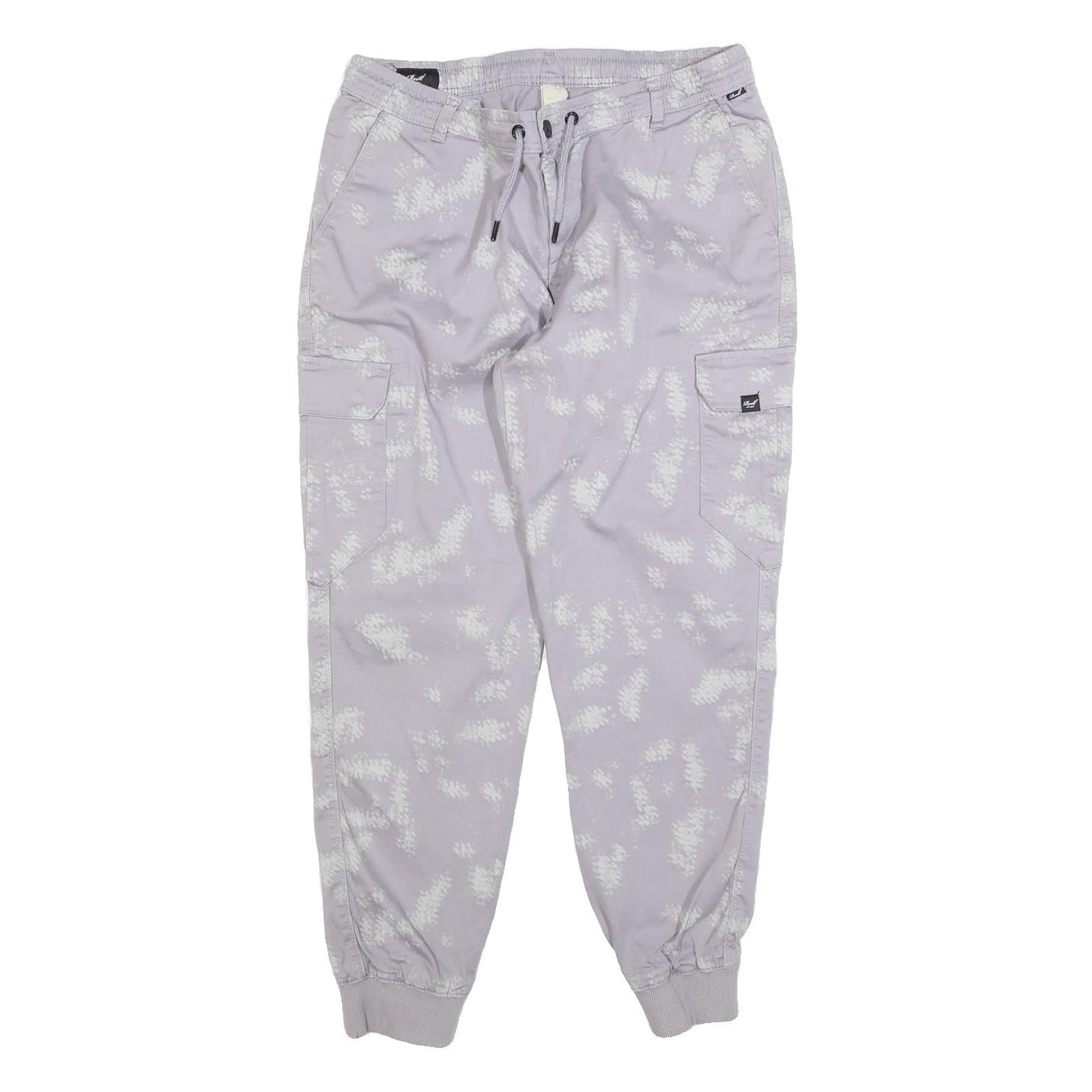 REELL Mens Cotton Blend Slim Faded Purple Cargo Joggers W32 L28 Zip Closure Refurbished - N/A refurbished available on Cerqular