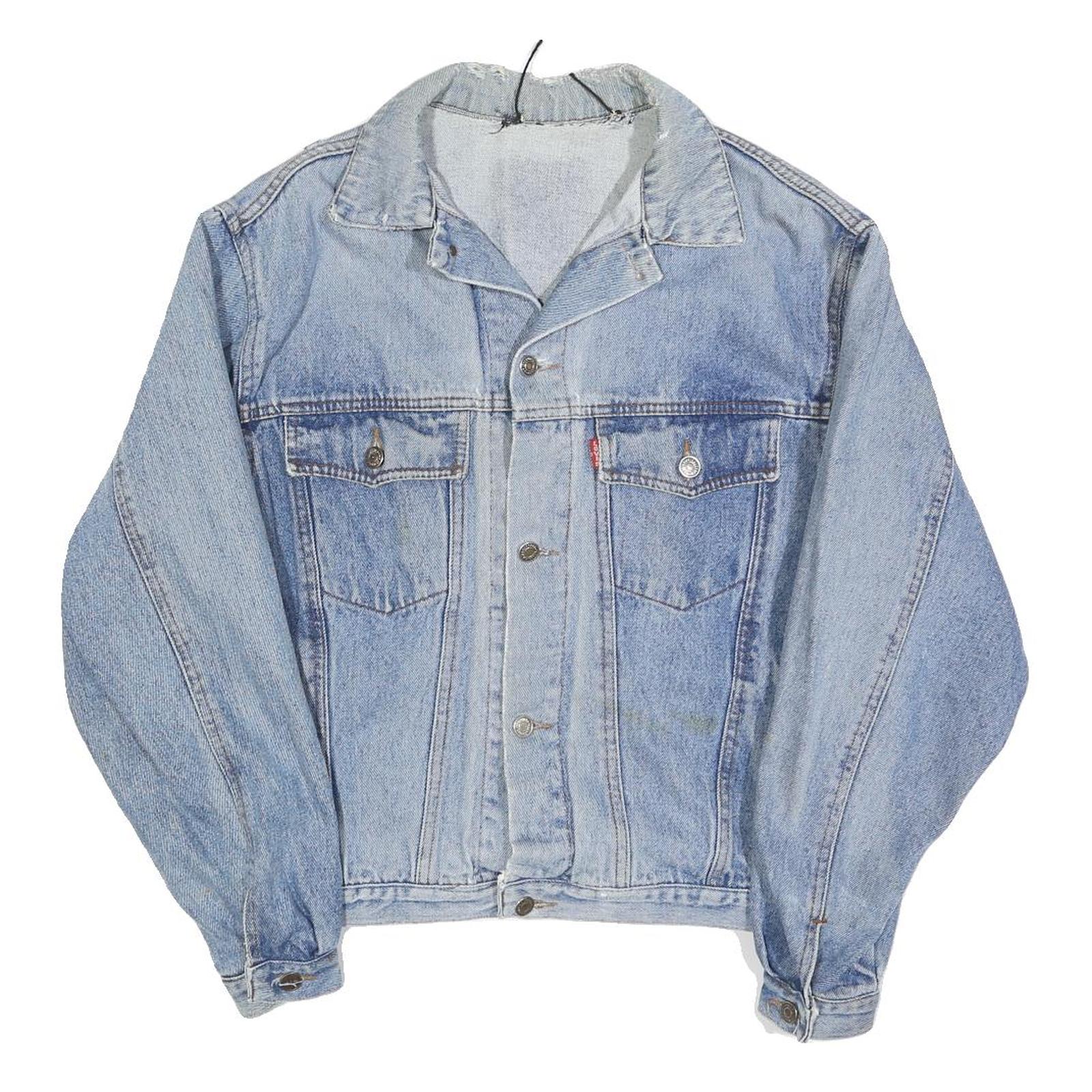 LEVI'S Mens Blue Denim Cotton Button Jacket M Classic Casual Retro Vintage Refurbished - N/A refurbished available on Cerqular