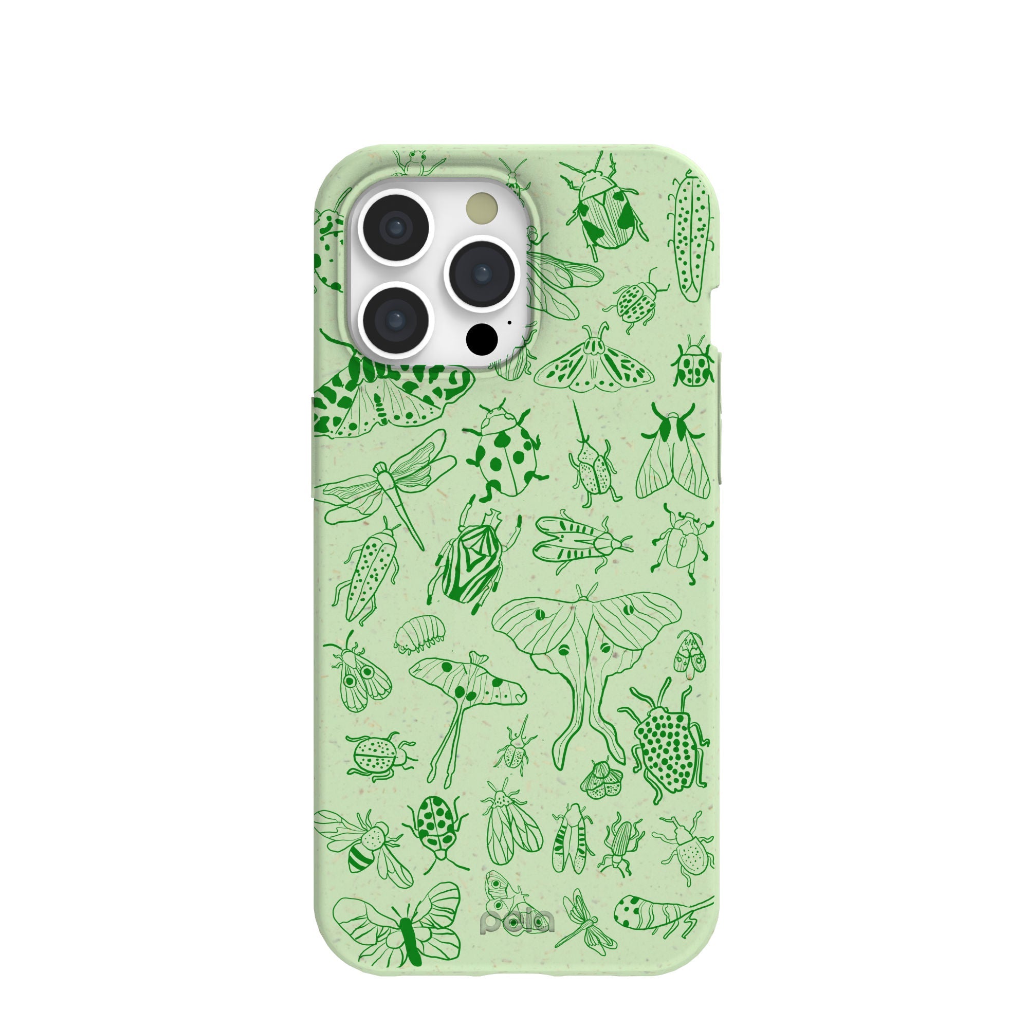 Sage Green Linear Entomology iPhone 15 Pro Max Case Refurbished - Pela Case refurbished available on Cerqular