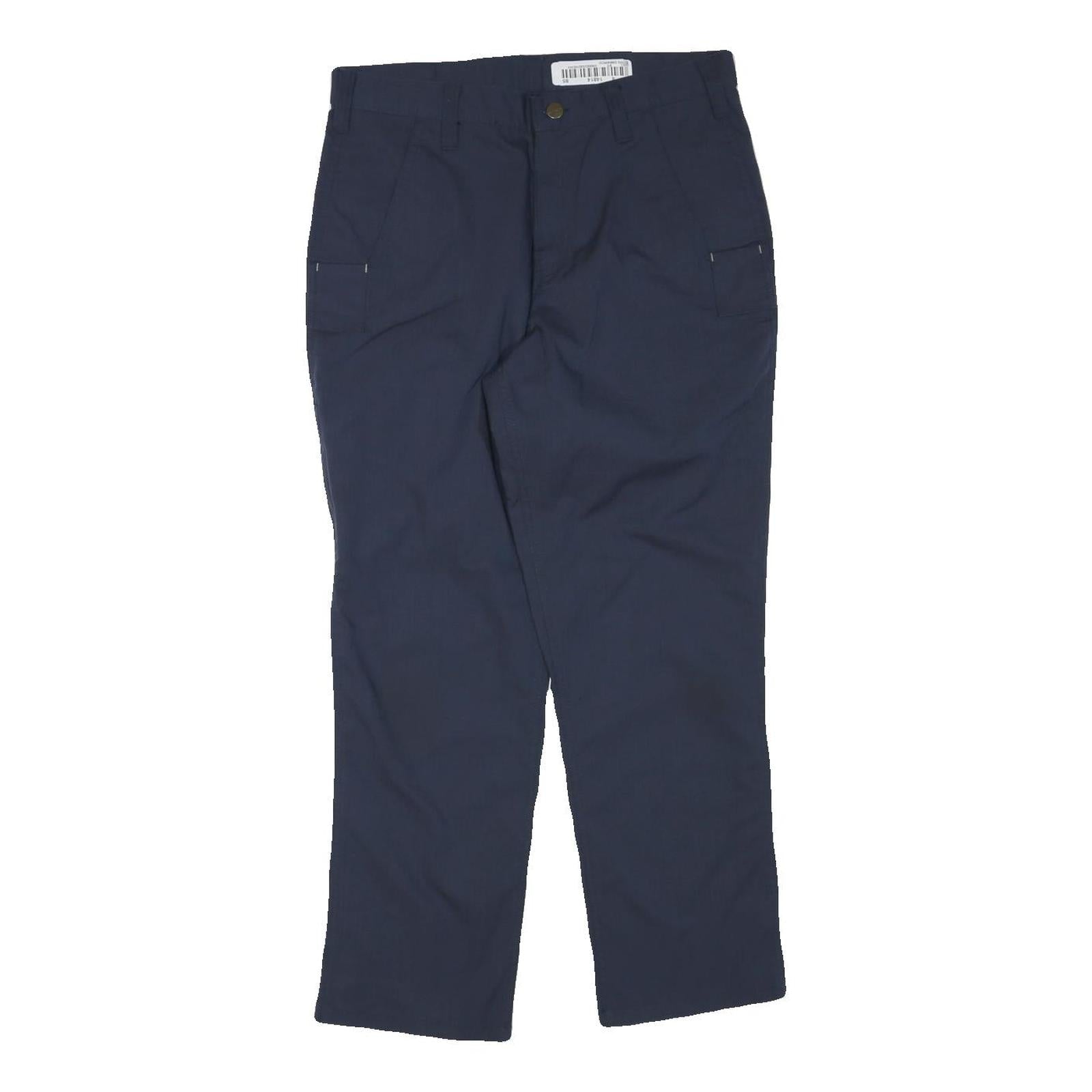 CARHARTT Mens Polyester Blend Navy Regular Fit Straight Trousers W32 L27 Refurbished - N/A refurbished available on Cerqular