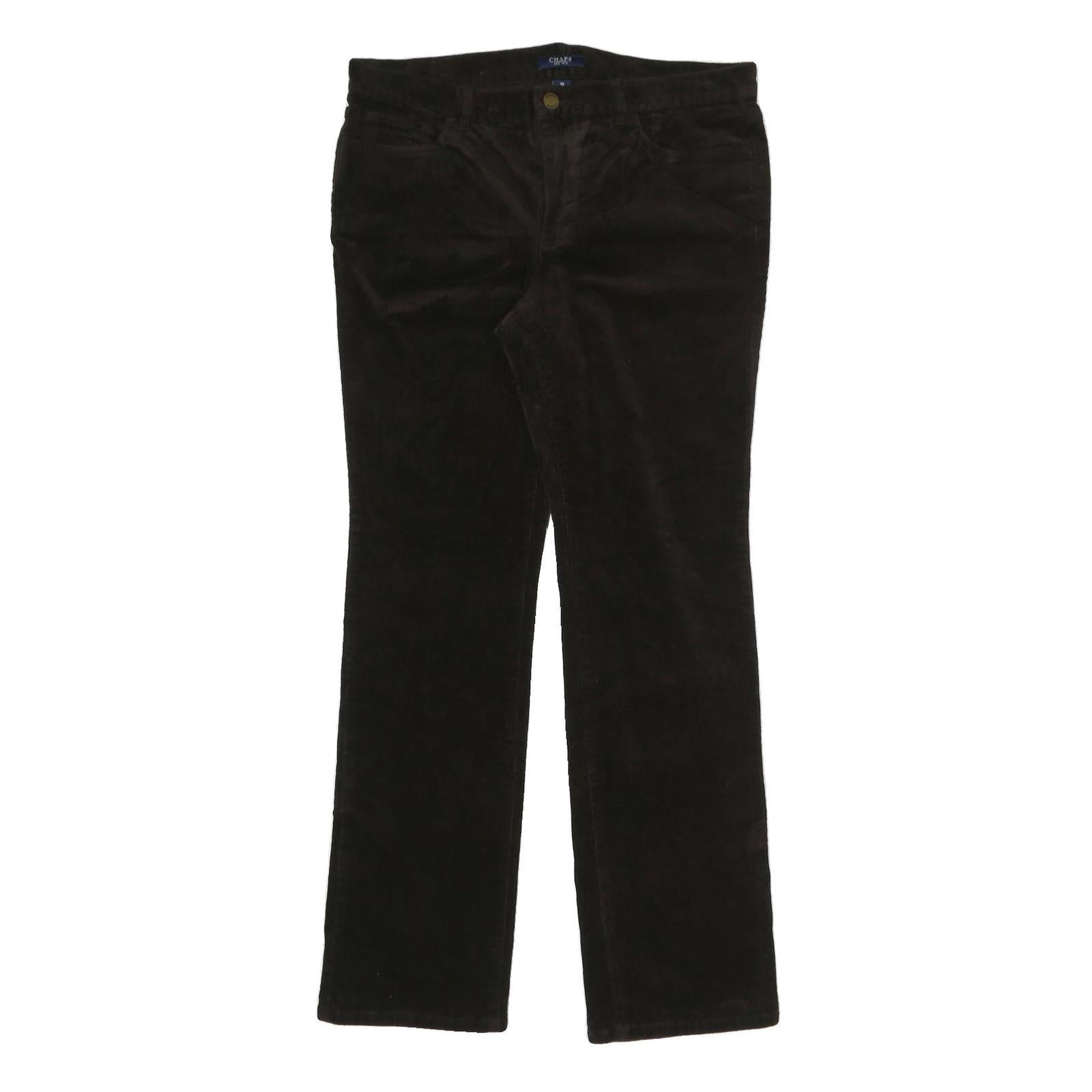 CHAPS Womens Regular Zip Black Cotton Blend Straight Trousers W34 L31 Refurbished - N/A refurbished available on Cerqular