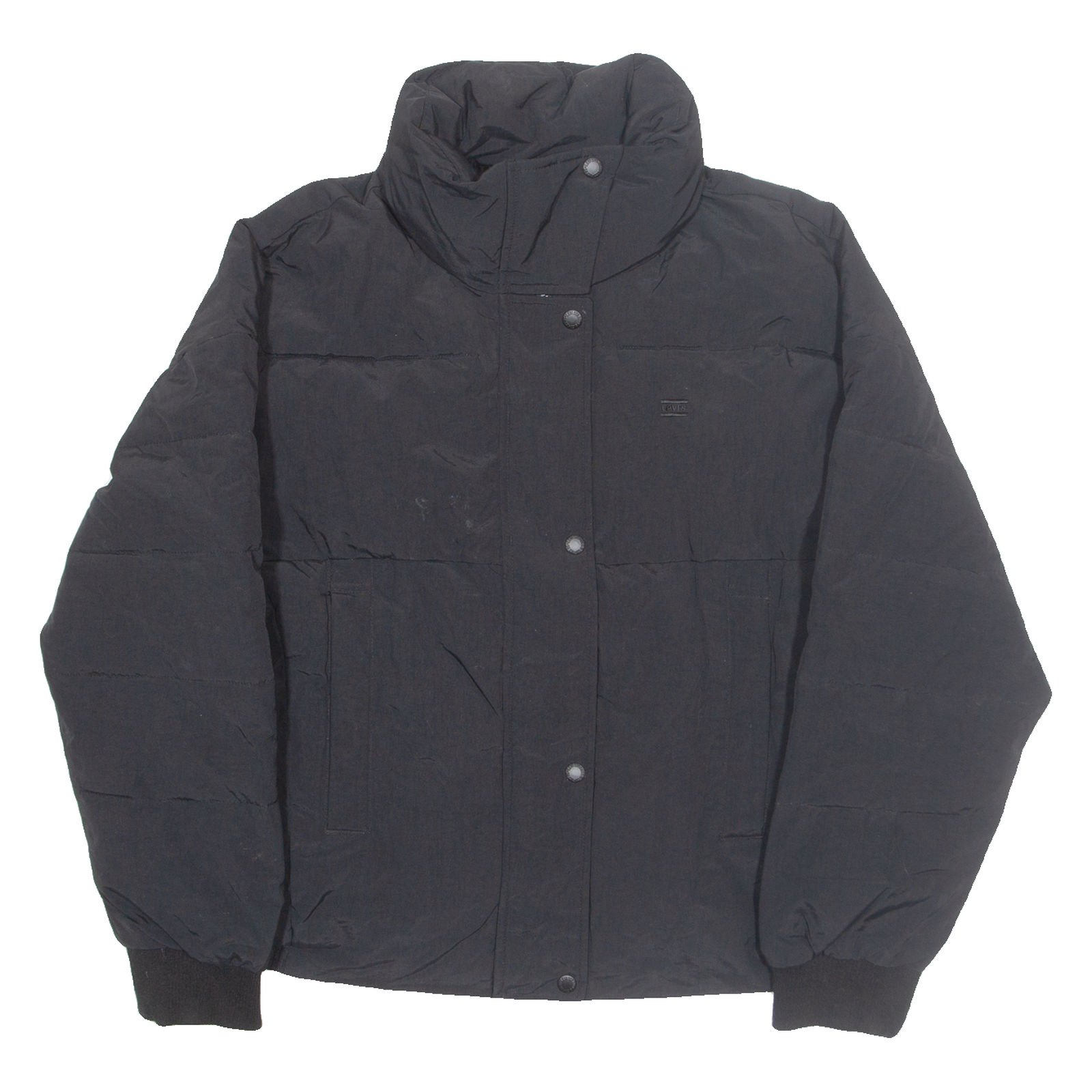 LEVI'S Womens Puffer Coat Black Nylon L Refurbished - N/A refurbished available on Cerqular
