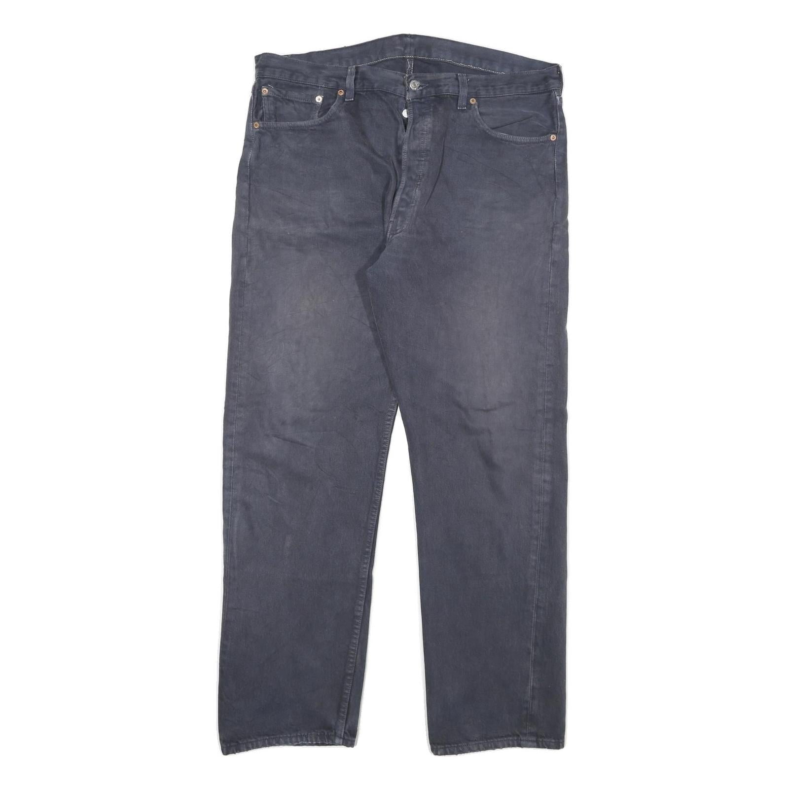 LEVI'S 501 Mens Regular Jeans Blue Denim W36 L31 Classic Button Fly Refurbished - N/A refurbished available on Cerqular