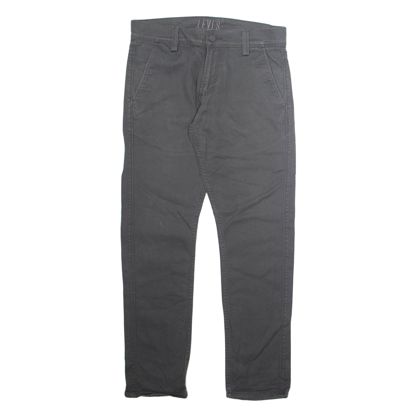 LEVI'S Mens Jeans Grey Regular Straight W32 L32 Refurbished - N/A refurbished available on Cerqular