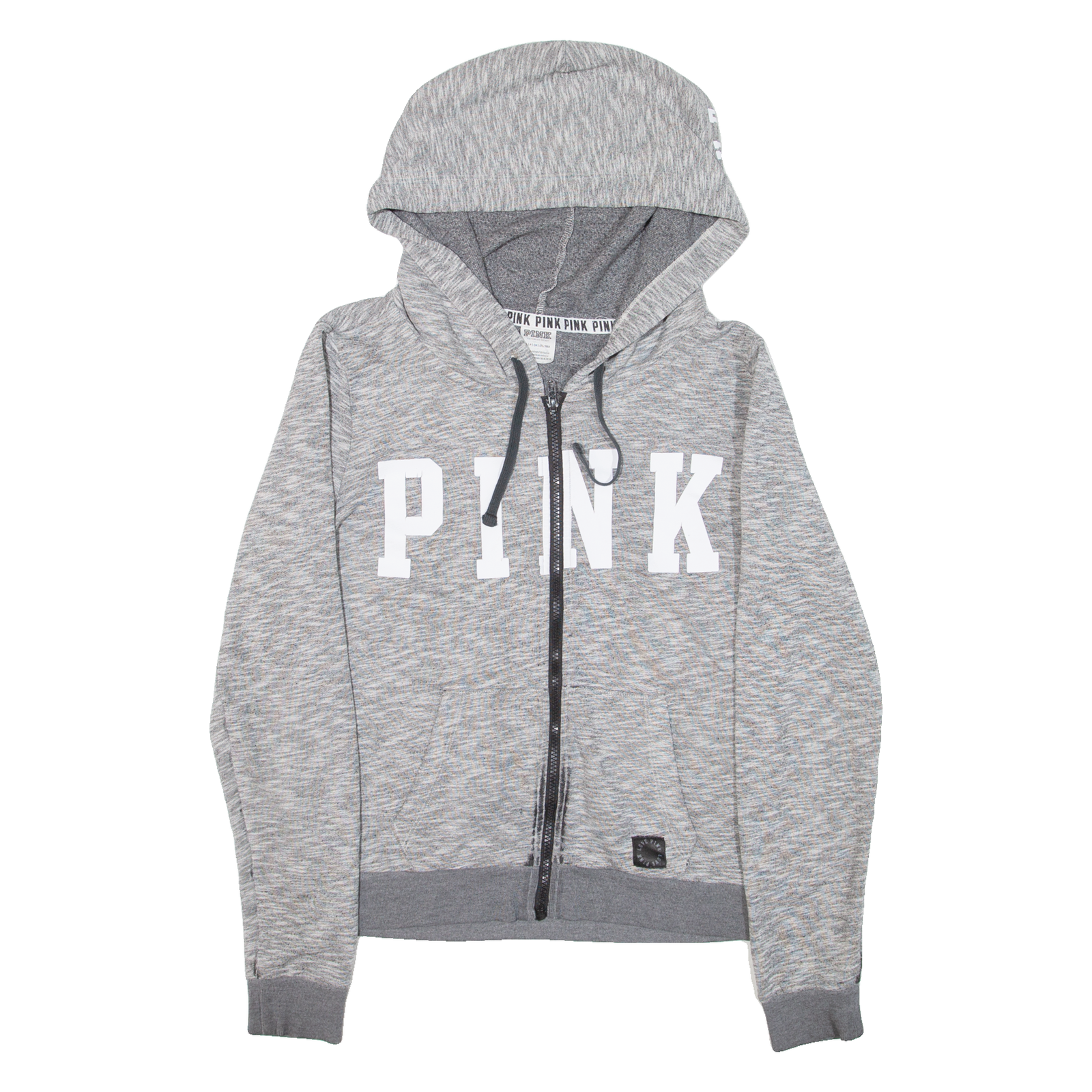 VICTORIA'S SECRET PINK Womens Jacket Grey Hooded S Refurbished - N/A refurbished available on Cerqular