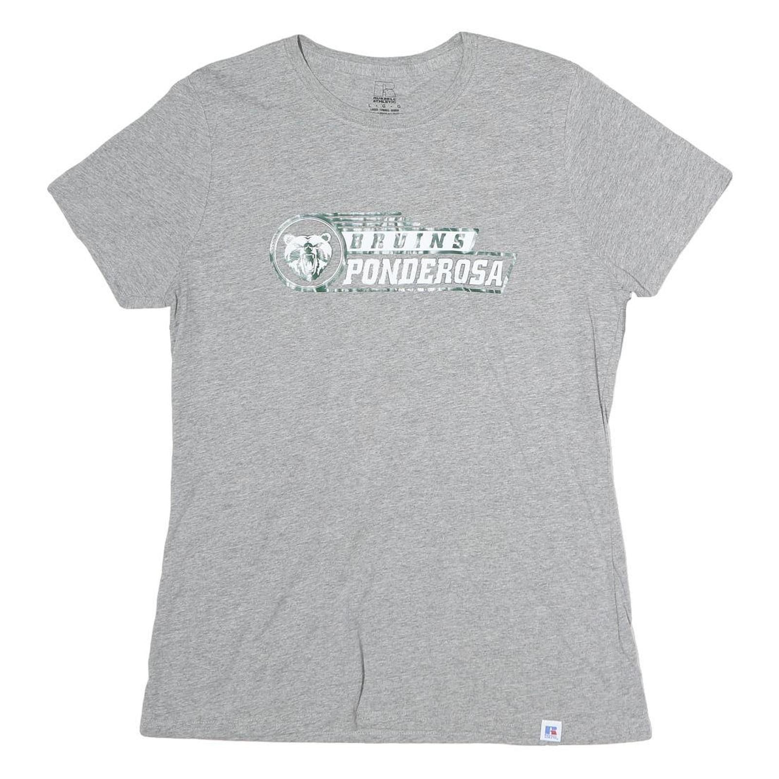 Buy RUSSELL ATHLETIC Womens Grey Bruins Ponderosa Graphic T-Shirt L Short Sleeve Refurbished - $16.89 RUSSELL ATHLETIC Womens Grey Bruins Ponderosa Graphic T-Shirt L Short Sleeve Refurbished - N/A refurbished available on Cerqular
