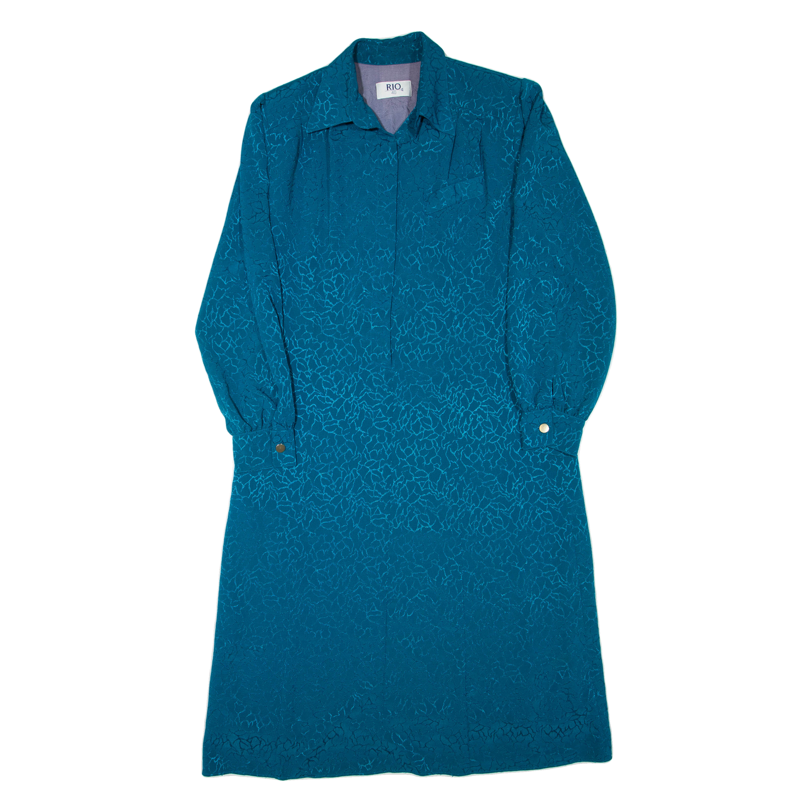 RIO Womens Day Dress Blue Floral Long Sleeve Midi L Refurbished - N/A refurbished available on Cerqular