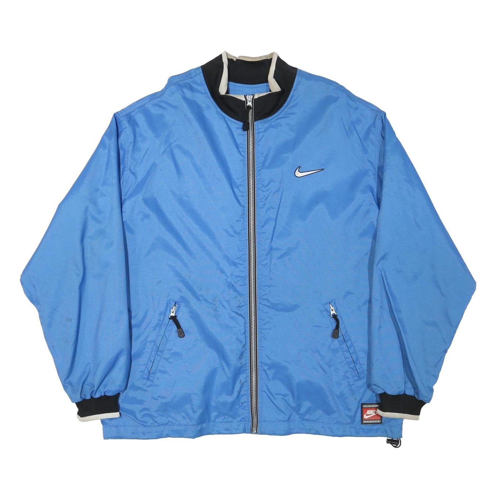NIKE Mens Blue & Black Athletic Jacket XL Polyester Blend Plain Zip Sportswear Refurbished - N/A refurbished available on Cerqular