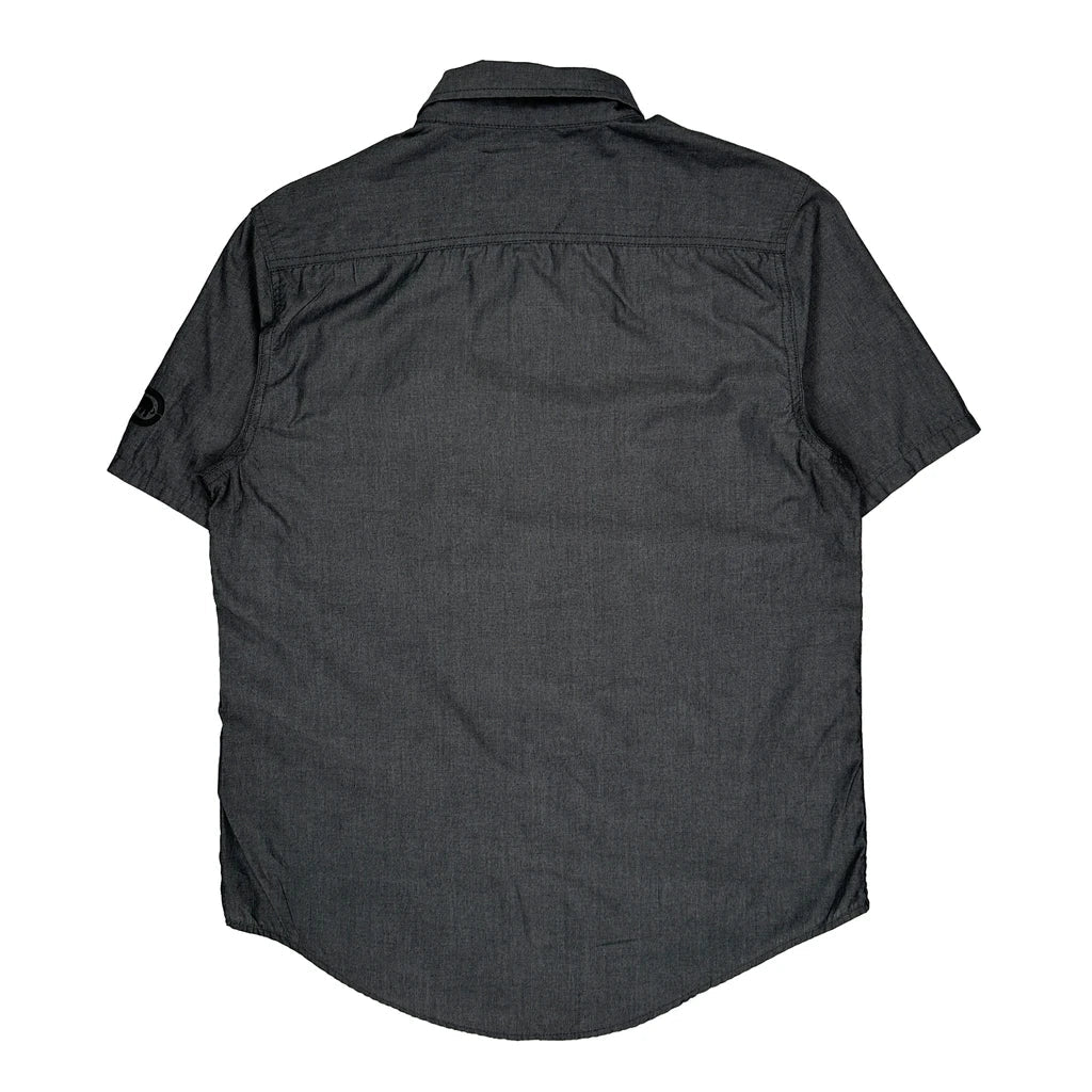 Ecko Unltd Short Sleeve Shirt - Medium Grey Cotton Refurbished - Thrifted (note: this is a term often used to describe second- refurbished available on Cerqular