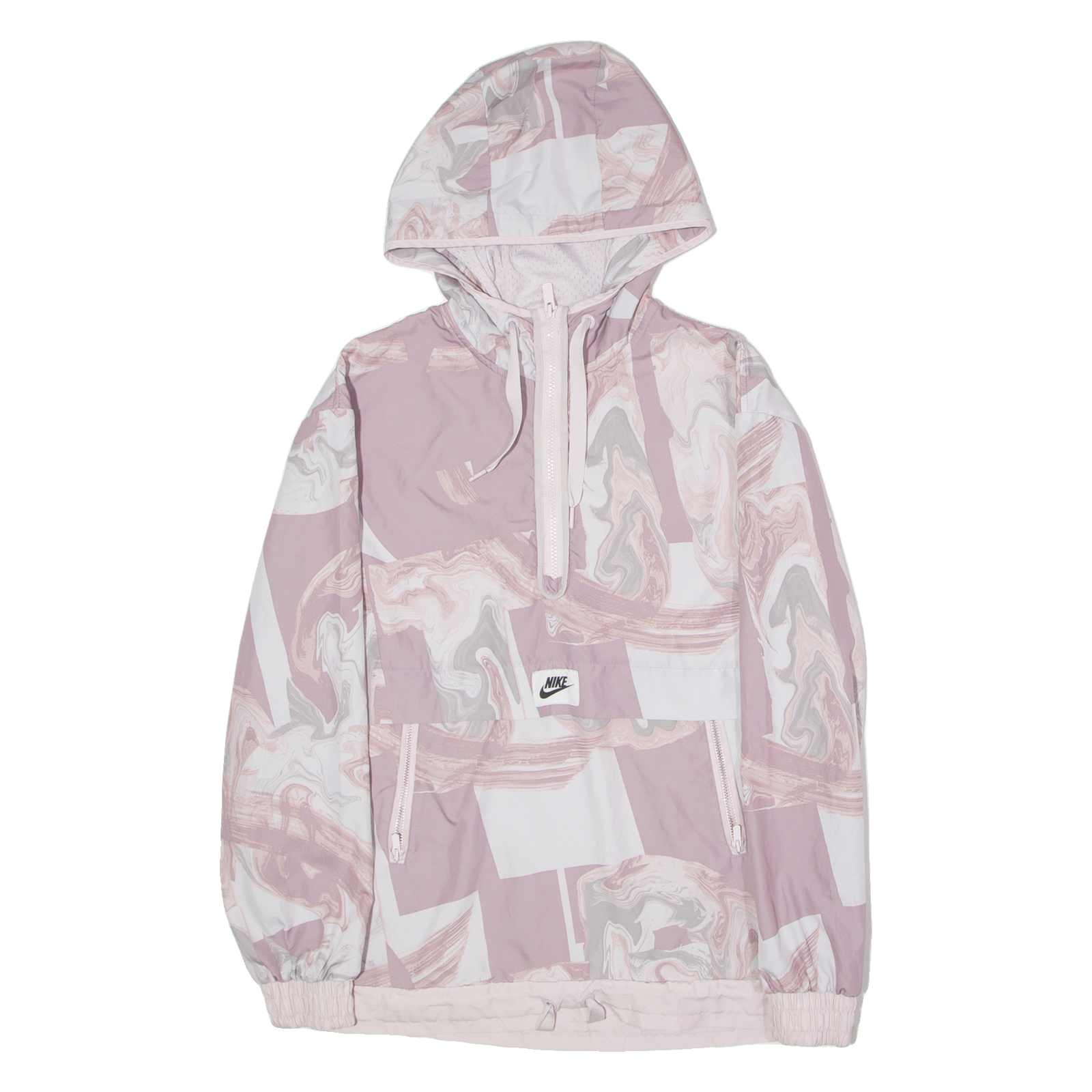 NIKE Womens Pullover Jacket Pink Hooded Crazy Pattern XS Refurbished - N/A refurbished available on Cerqular