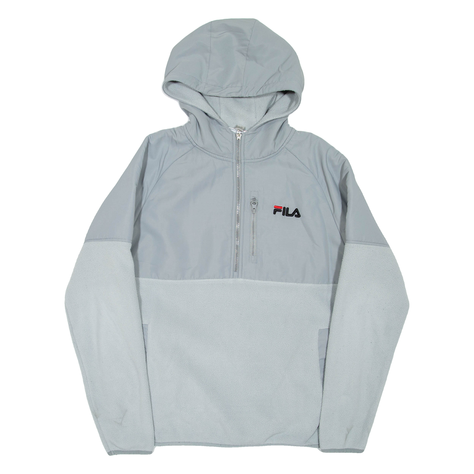 FILA Mens Fleece Jacket Grey Hooded S Refurbished - N/A refurbished available on Cerqular