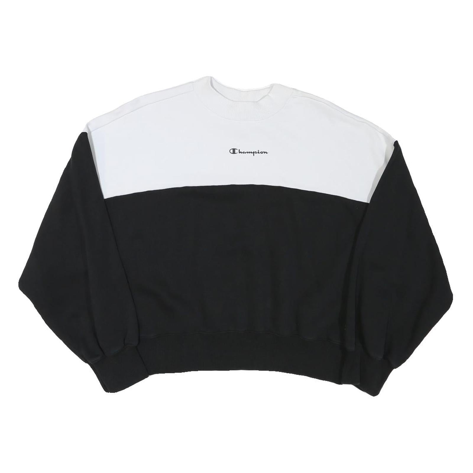 FILA Womens Black & White Crew Neck M Cotton Blend Sweatshirt Casual Pullover Refurbished - N/A refurbished available on Cerqular