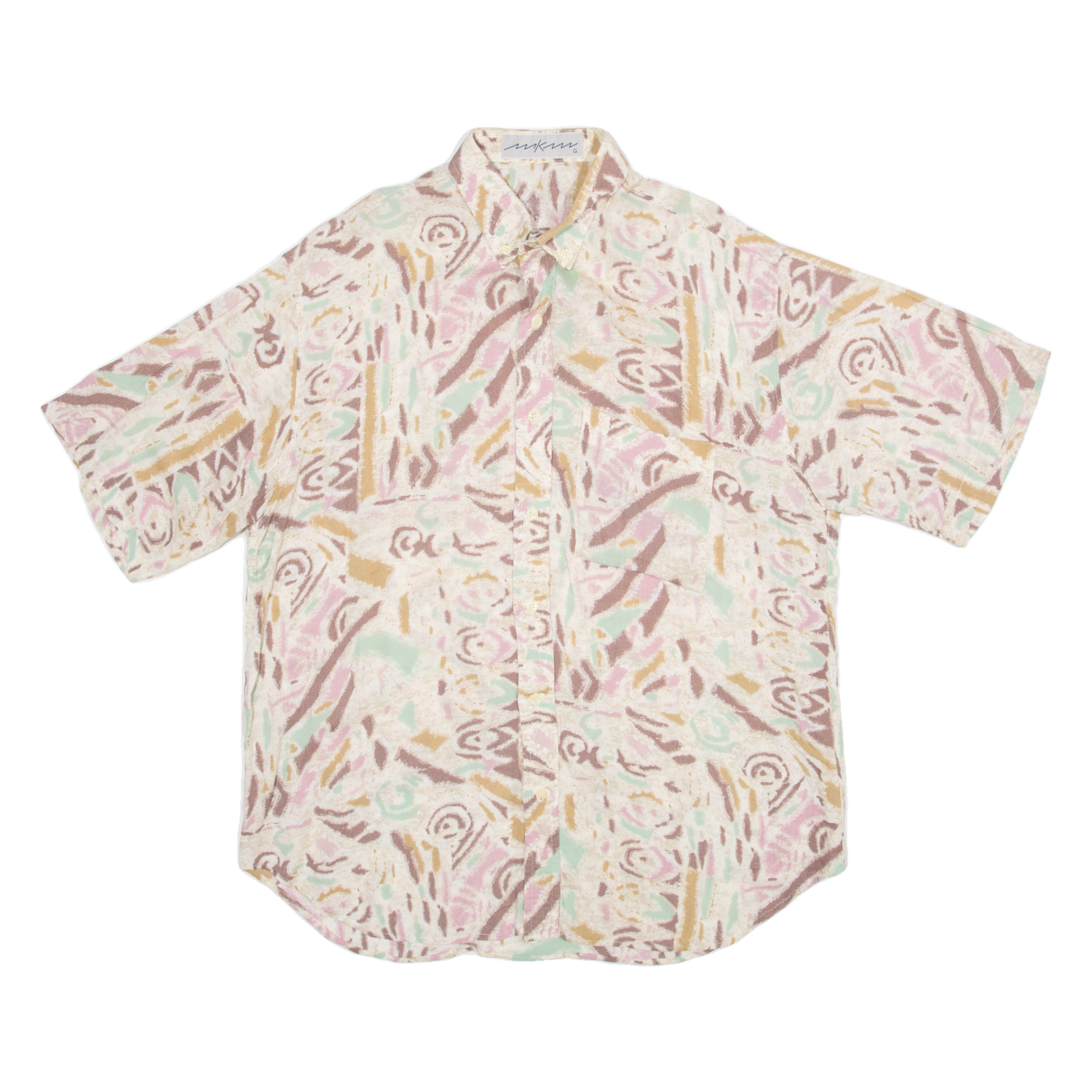 Mens Shirt Brown Crazy Pattern L Refurbished - N/A refurbished available on Cerqular