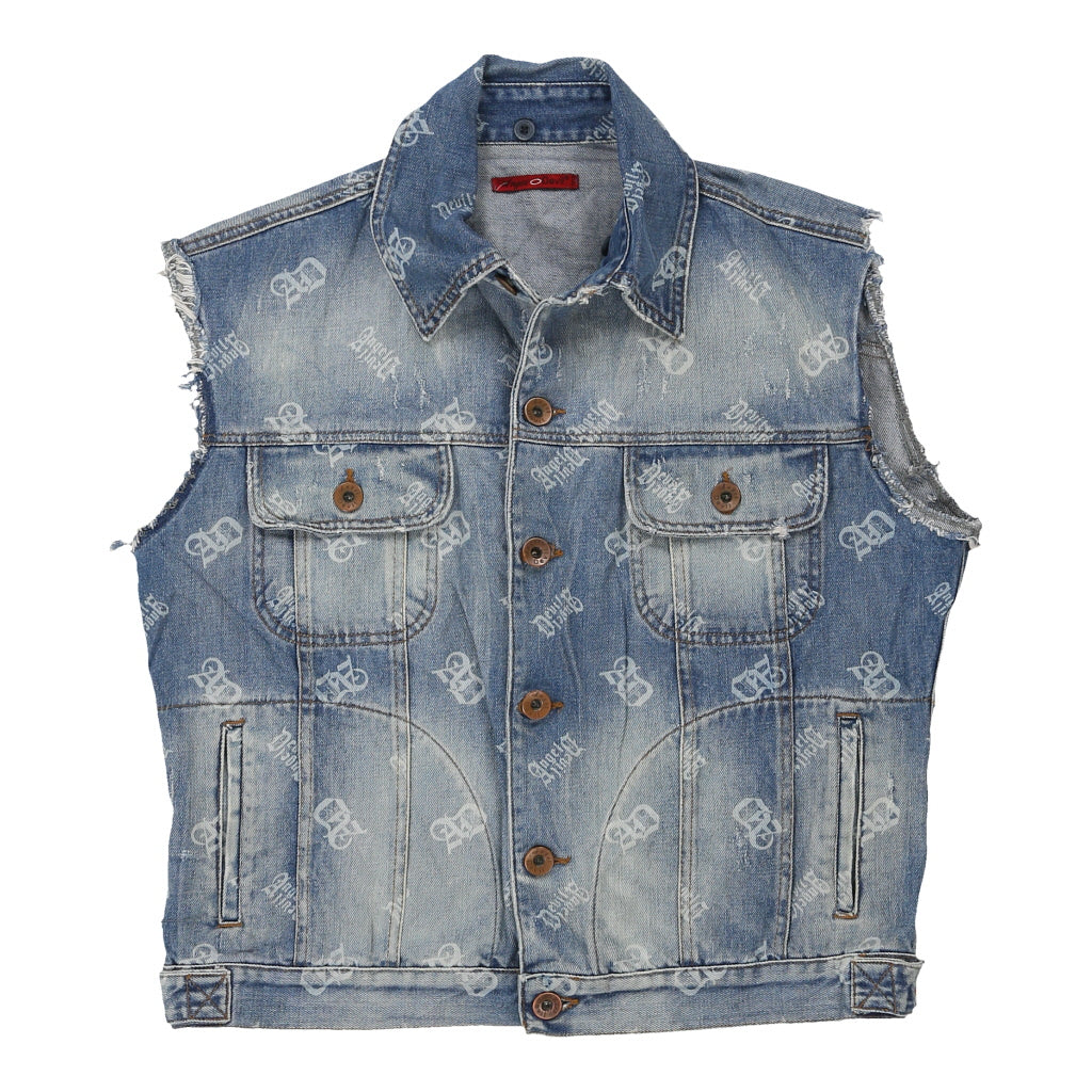 Angel & Devil Denim Gilet - Large Blue Cotton Refurbished - Thrifted (note: this is a term often used to describe second- refurbished available on Cerqular