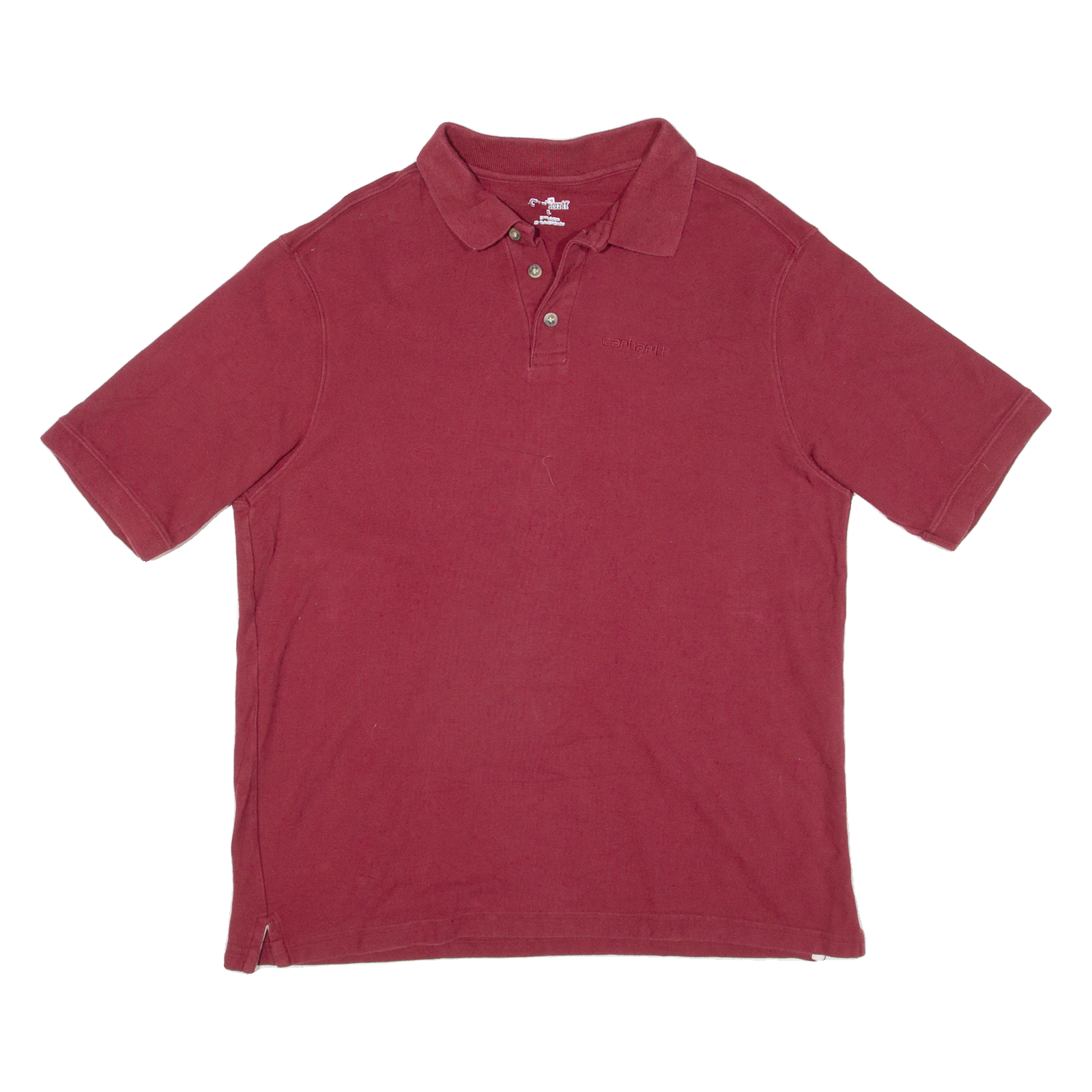 CARHARTT Mens Polo Shirt Maroon L Refurbished - N/A refurbished available on Cerqular