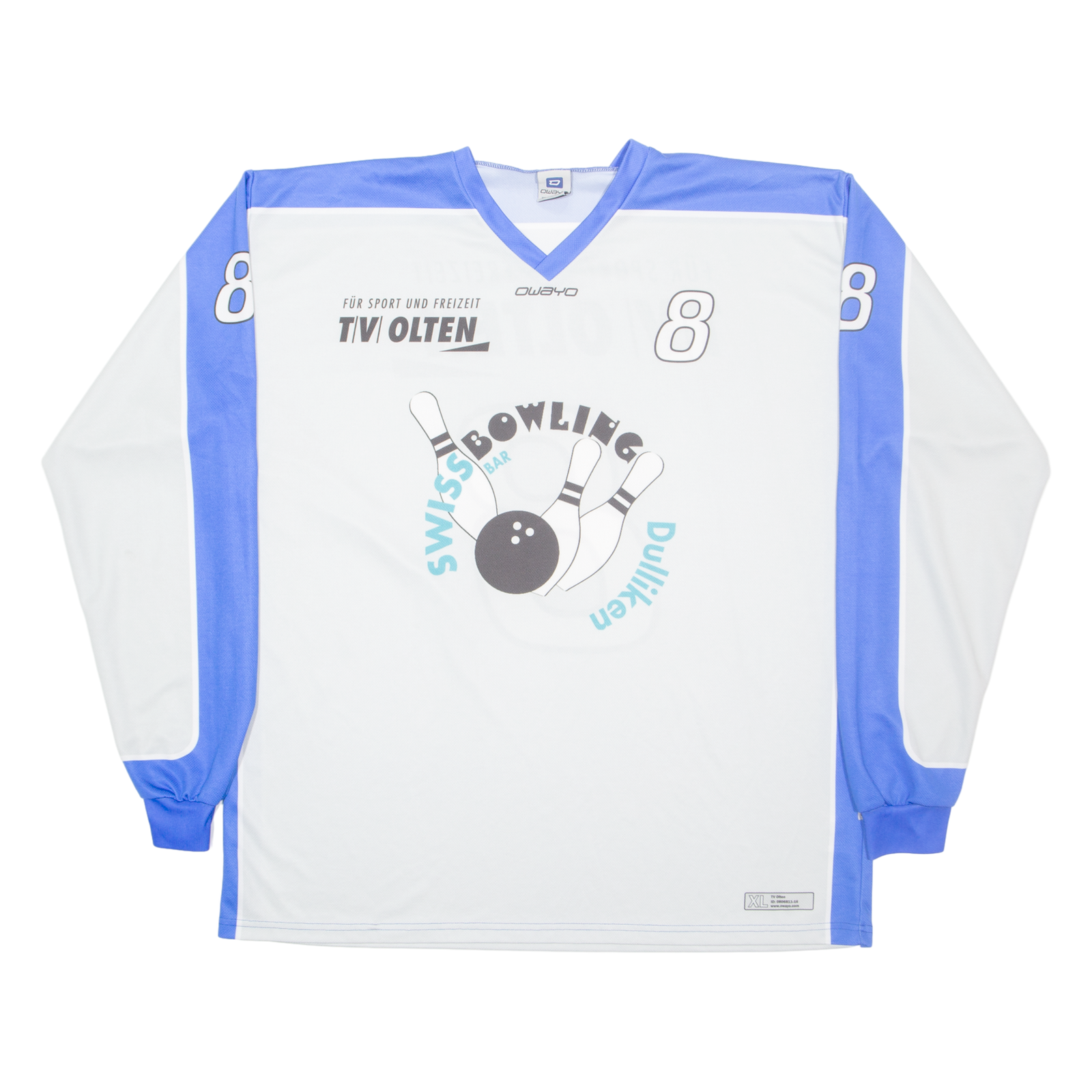 OWAYO Swiss Bowling Mens Jersey Grey Long Sleeve V-Neck XL Refurbished - N/A refurbished available on Cerqular