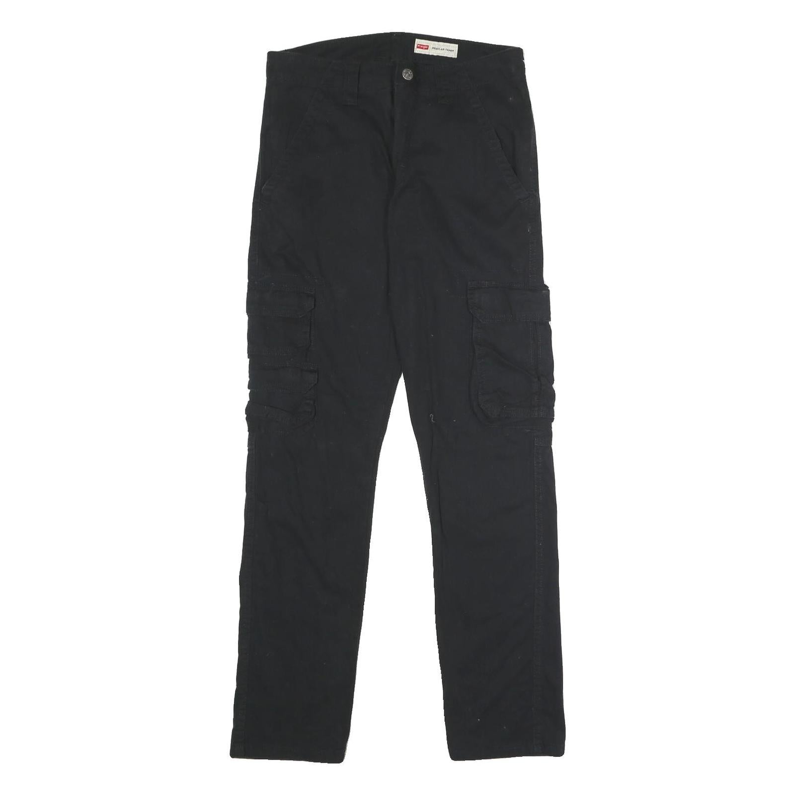 Buy WRANGLER Mens Black Regular Straight Cotton Blend Trousers W29 L30 Cargo Pocket Refurbished - $29.89 WRANGLER Mens Black Regular Straight Cotton Blend Trousers W29 L30 Cargo Pocket Refurbished - N/A refurbished available on Cerqular