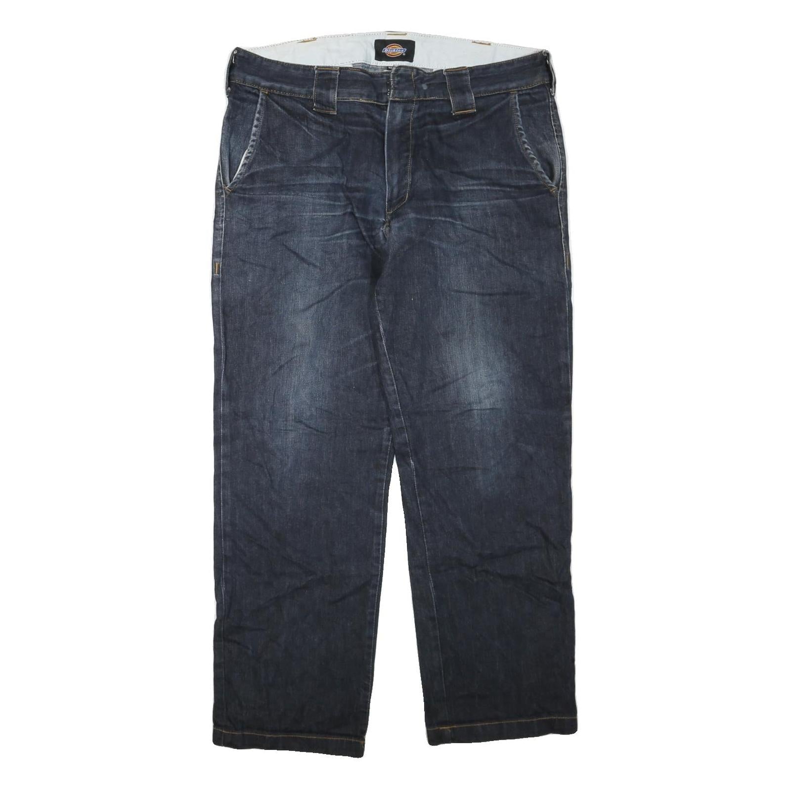 DICKIES Mens Regular Fit Blue Denim Jeans W36 L29 Zip Cotton Blend Workwear Refurbished - N/A refurbished available on Cerqular
