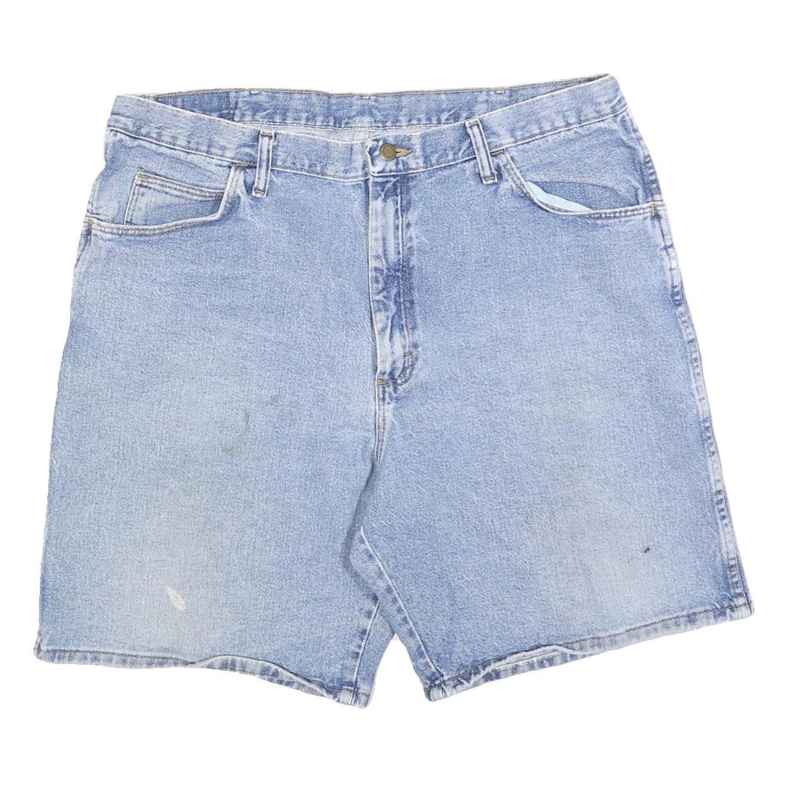 WRANGLER Mens Denim Blue Casual Shorts XL W38 Light Wash Classic Fit Refurbished - N/A refurbished available on Cerqular
