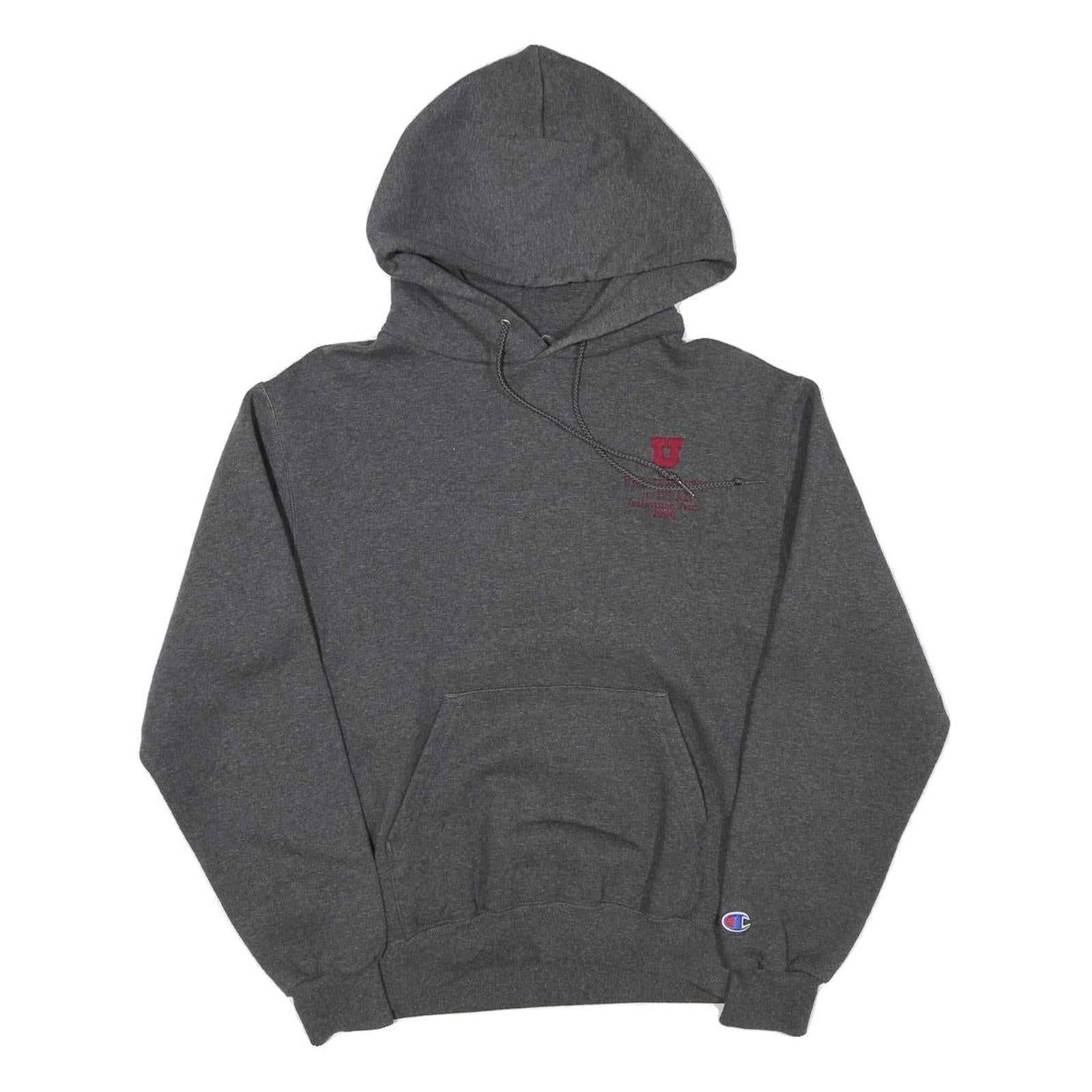 CHAMPION Mens Grey University Logo Pullover Hoodie S Cotton Blend Comfortable Refurbished - N/A refurbished available on Cerqular
