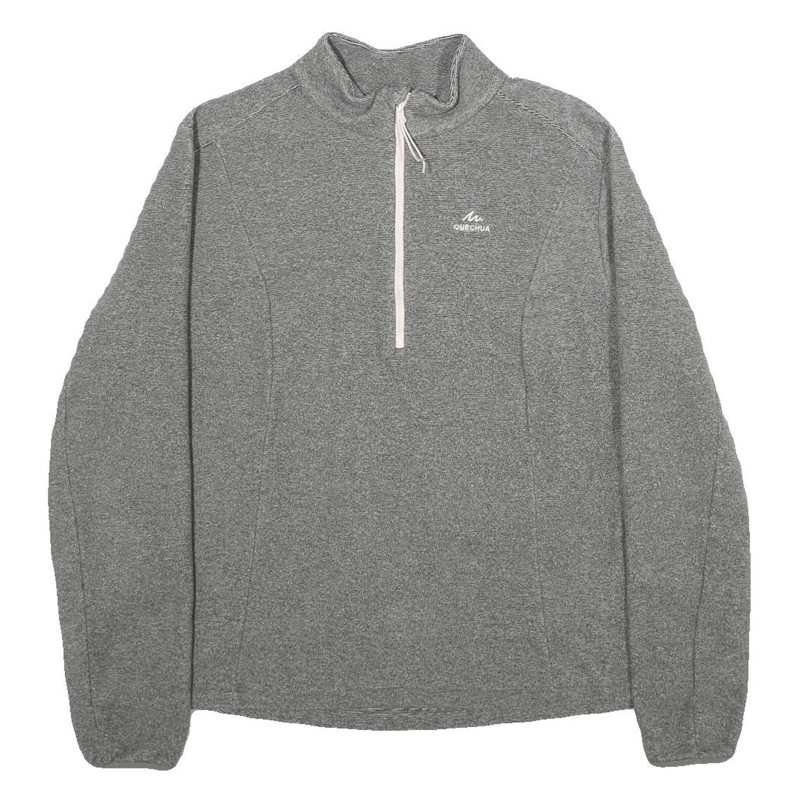 QUECHUA Womens Grey Patterned Jumper Half Zip Basic Knit XL Outdoor Activewear Refurbished - N/A refurbished available on Cerqular
