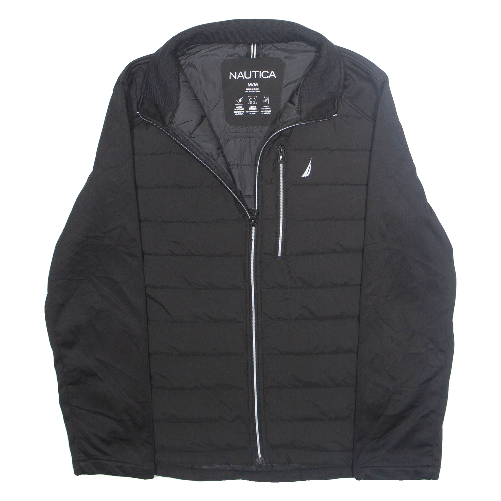NAUTICA Mens Puffer Coat Black M Refurbished - N/A refurbished available on Cerqular