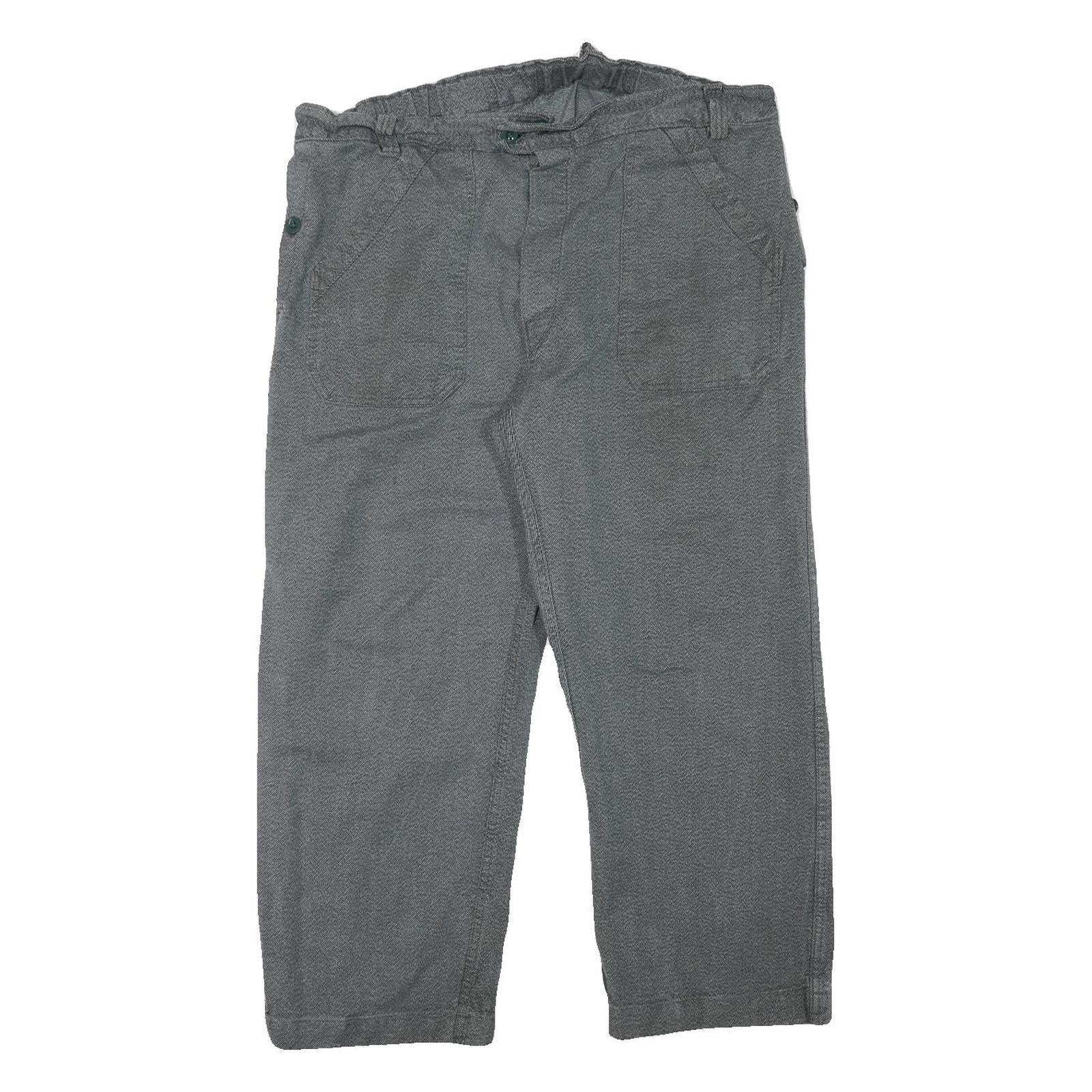FISCHER PECHEUR Mens Cotton Blend Grey Relaxed Trousers W38 L26 Button Closure Refurbished - N/A refurbished available on Cerqular