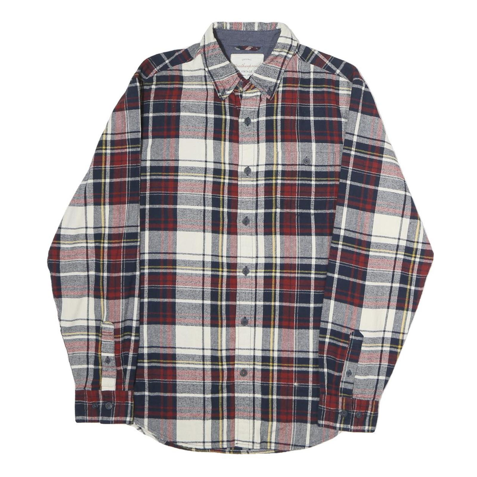 Buy WEATHERPROOF Mens Red Navy & White Checked Shirt M Cotton Blend Casual Long Refurbished - $19.49 WEATHERPROOF Mens Red Navy & White Checked Shirt M Cotton Blend Casual Long Refurbished - N/A refurbished available on Cerqular