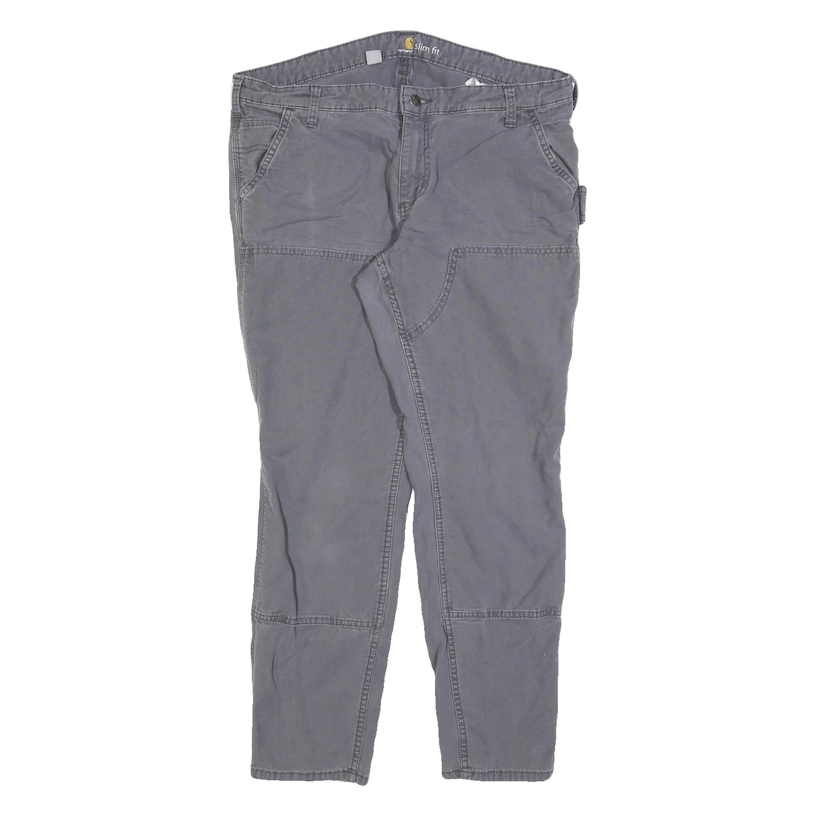 CARHARTT Womens Cotton Grey Slim Slim Fit Straight Leg Trousers W36 L30 Workwear Refurbished - N/A refurbished available on Cerqular