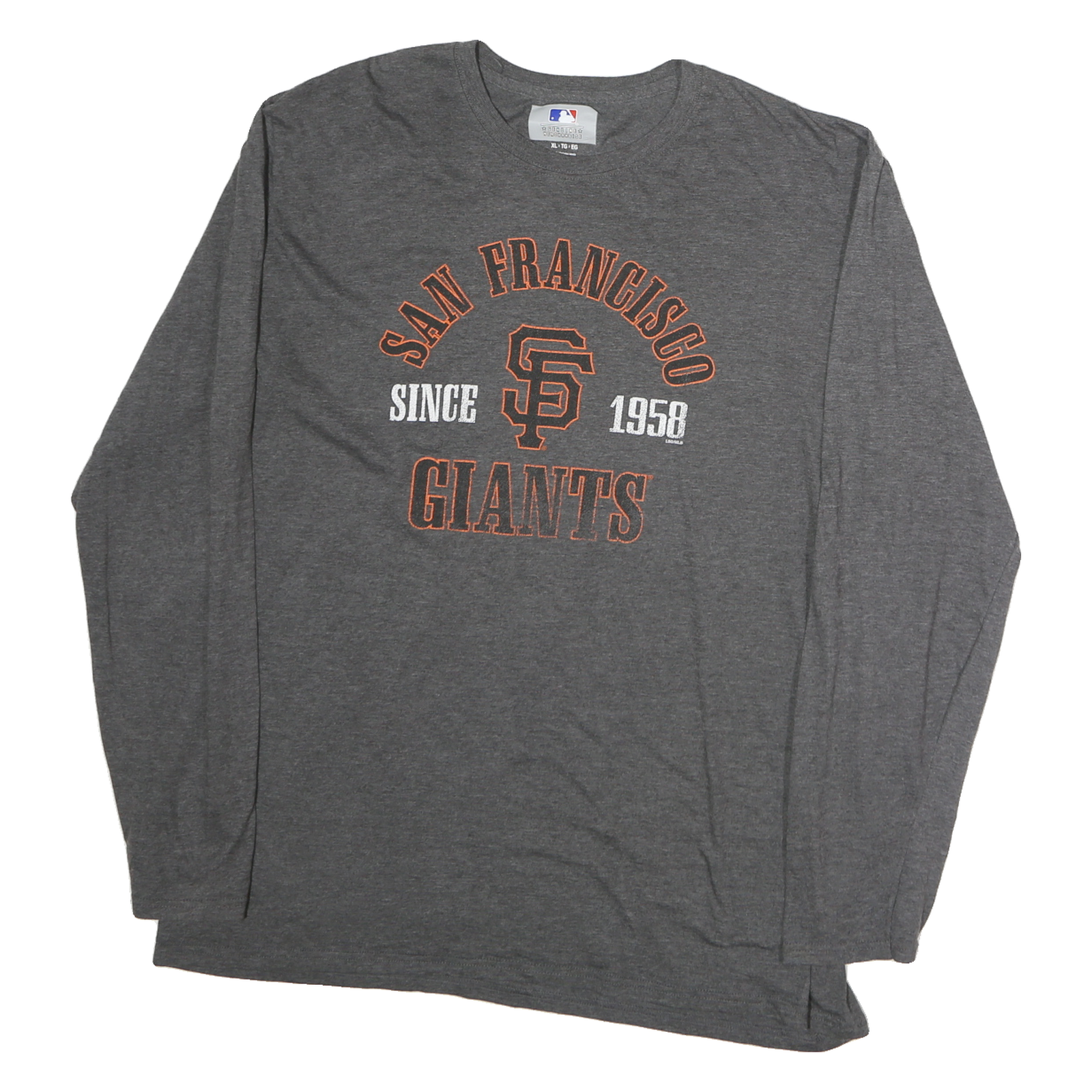 GENUINE MERCHANDISE Mens Grey San Francisco Giants Long Sleeve Crew Neck T-Shirt Refurbished - N/A refurbished available on Cerqular