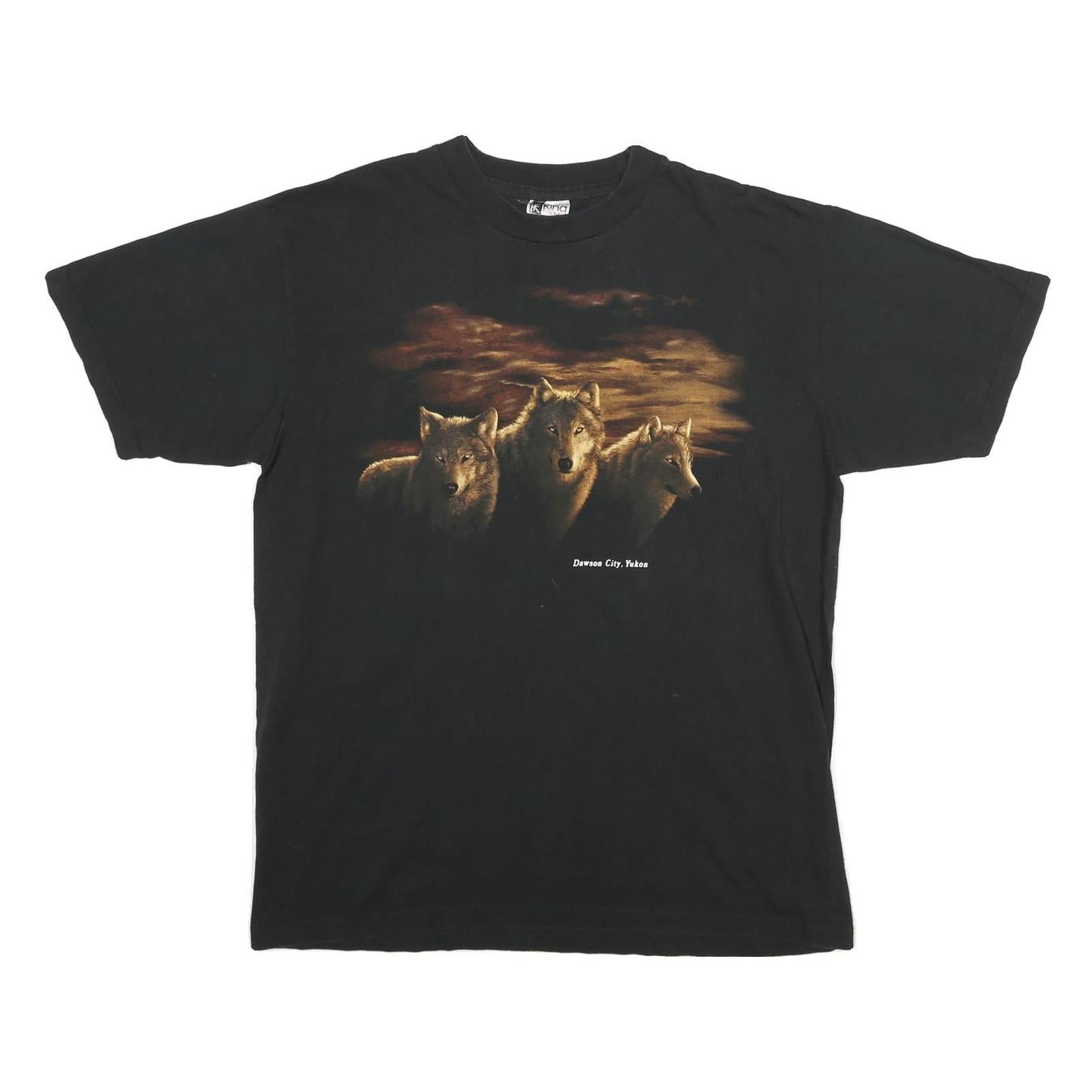 Buy KING FASHION Mens Black Wolves Graphic T-Shirt L Short Sleeve Crew Neck Refurbished - $19.49 KING FASHION Mens Black Wolves Graphic T-Shirt L Short Sleeve Crew Neck Refurbished - N/A refurbished available on Cerqular