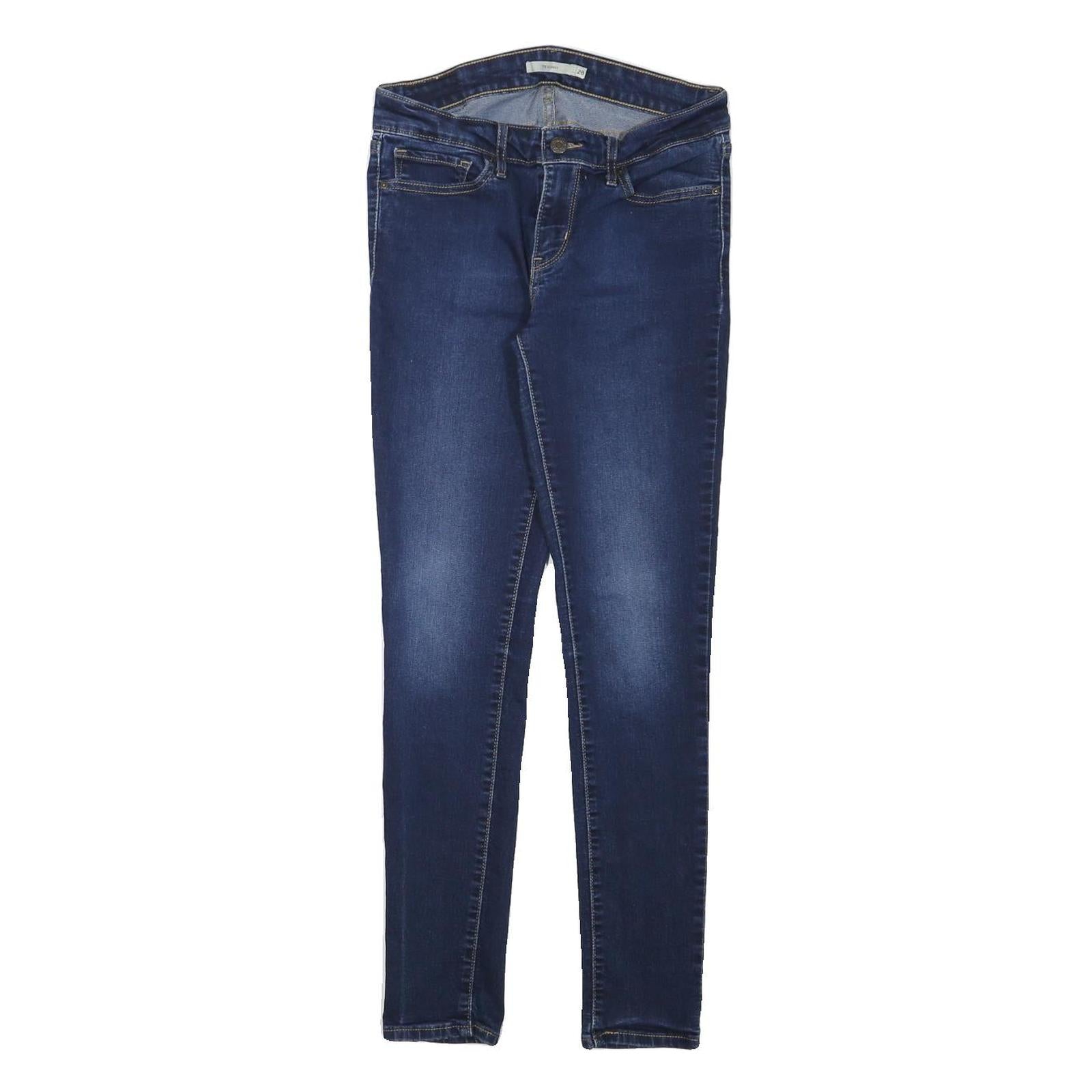 LEVI'S 711 Womens Jeans Blue Slim Skinny Denim Medium W28 L28 Stretch Refurbished - N/A refurbished available on Cerqular