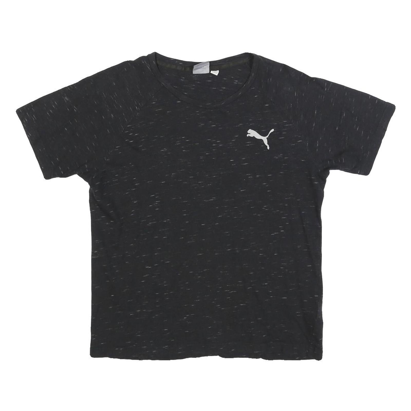 PUMA Mens Black Short Sleeve Crew Neck Cotton Blend T-Shirt M Sportswear Refurbished - N/A refurbished available on Cerqular