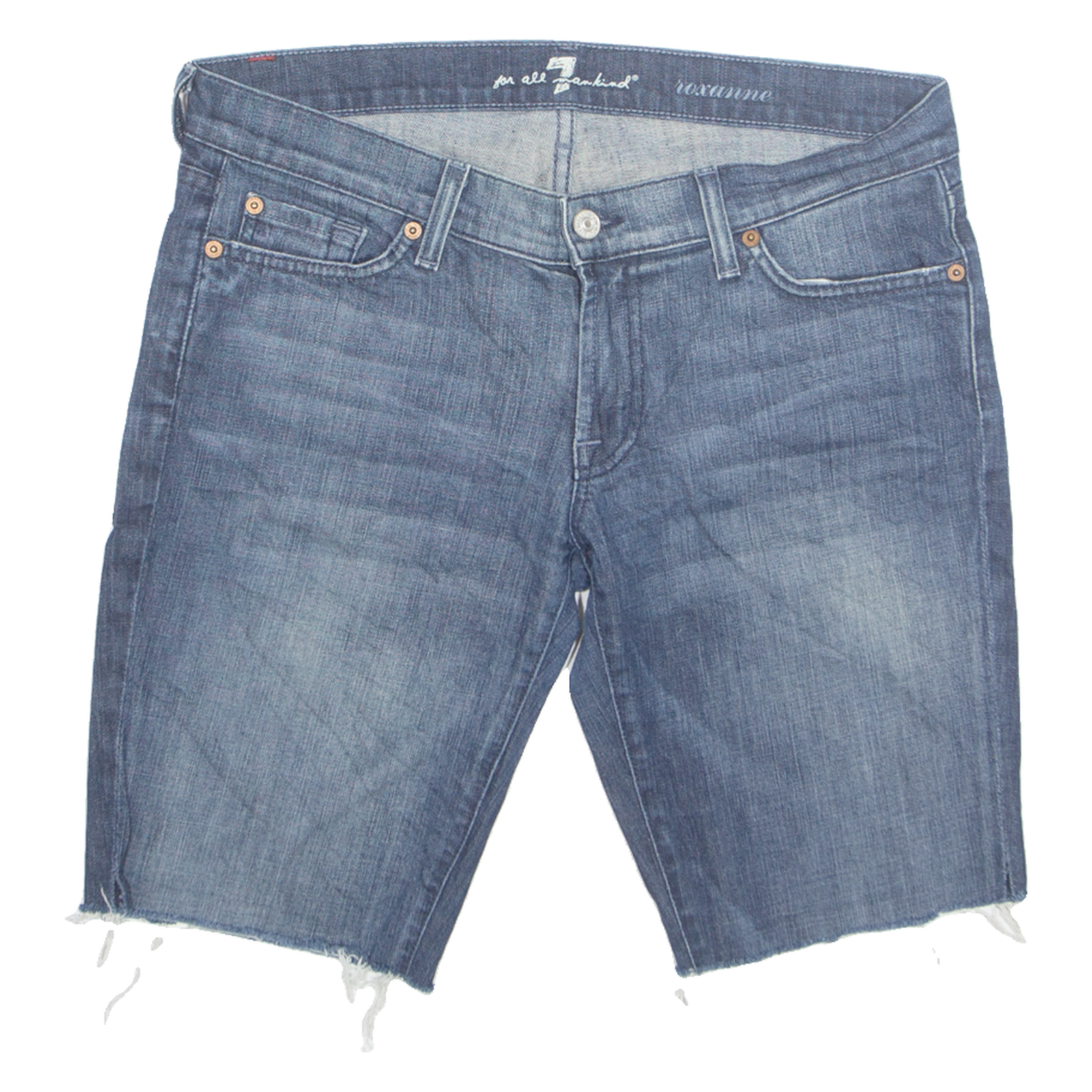 7 FOR ALL MANKIND Cut Off Womens Denim Shorts Blue M W33 Refurbished - N/A refurbished available on Cerqular