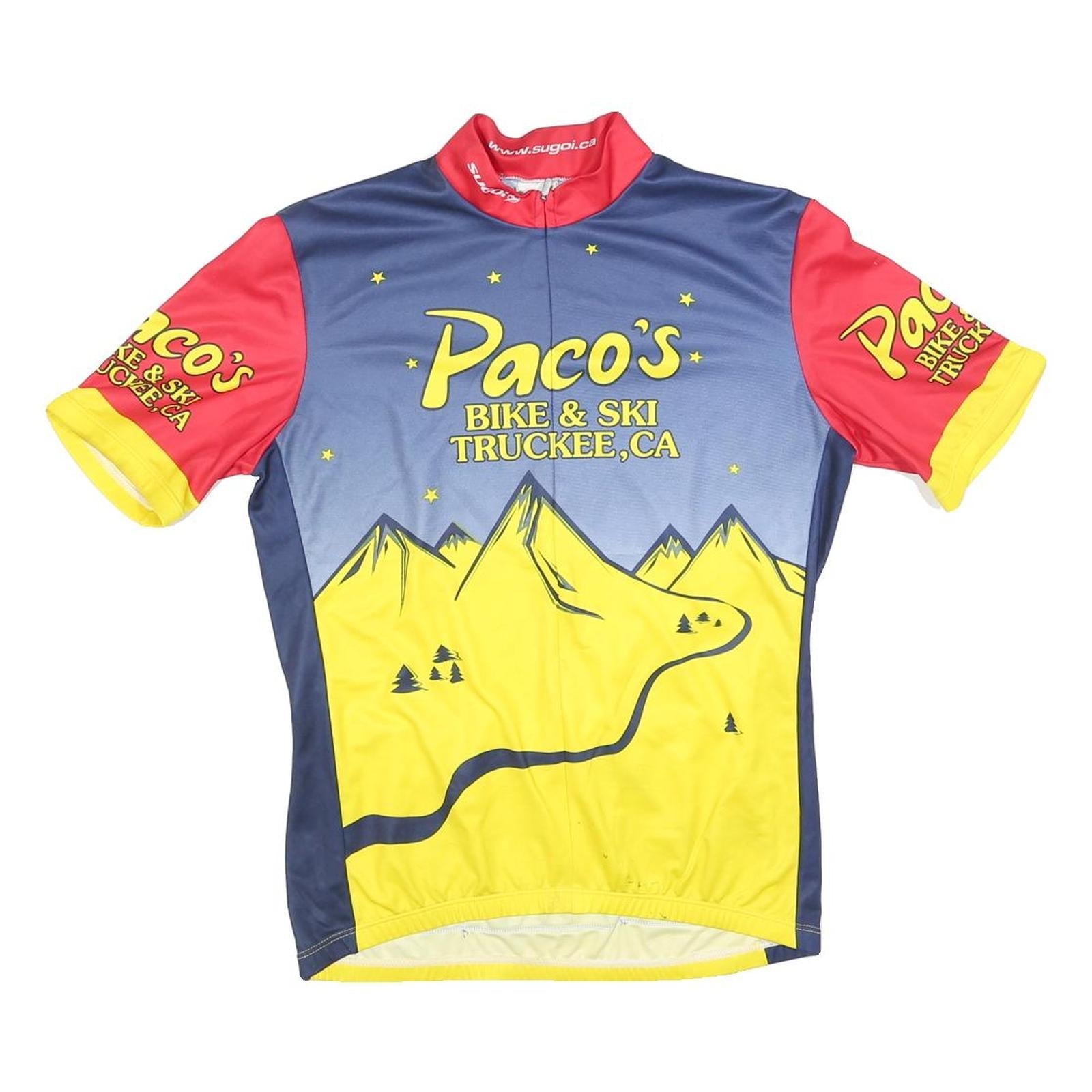 Buy SUGOI Mens Blue & Red Paco's Graphic Cycling T-Shirt M Short Sleeve Crew Neck Refurbished - $11.69 SUGOI Mens Blue & Red Paco's Graphic Cycling T-Shirt M Short Sleeve Crew Neck Refurbished - N/A refurbished available on Cerqular