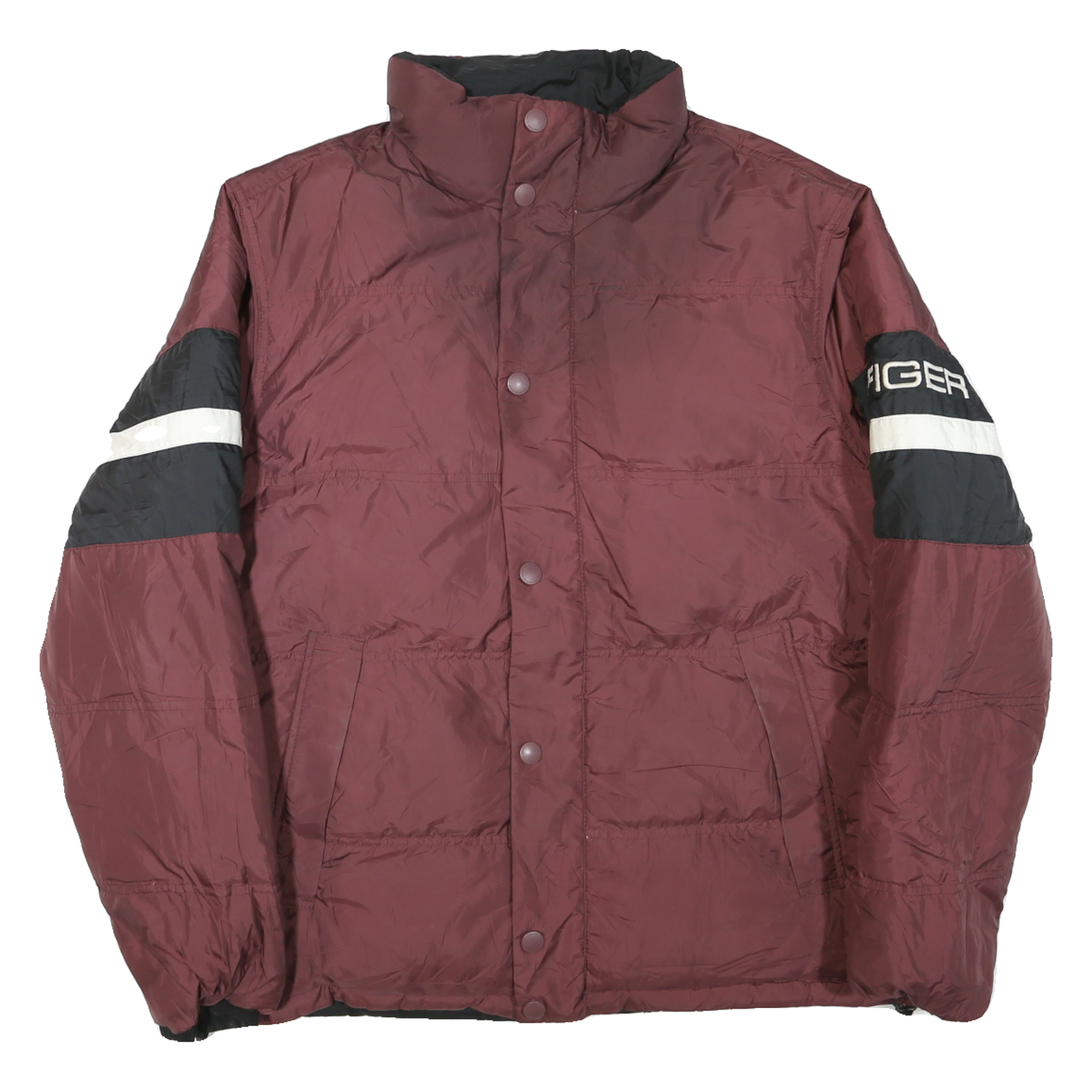 Buy TOMMY HILFIGER Mens Maroon & Black Zip Jacket L Polyester Blend Colourblock Refurbished - $58.49 TOMMY HILFIGER Mens Maroon & Black Zip Jacket L Polyester Blend Colourblock Refurbished - N/A refurbished available on Cerqular